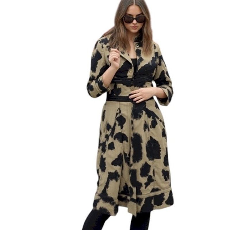 Rachel Roy Trench Coat Snap Closure Lined Zipper Modal XS