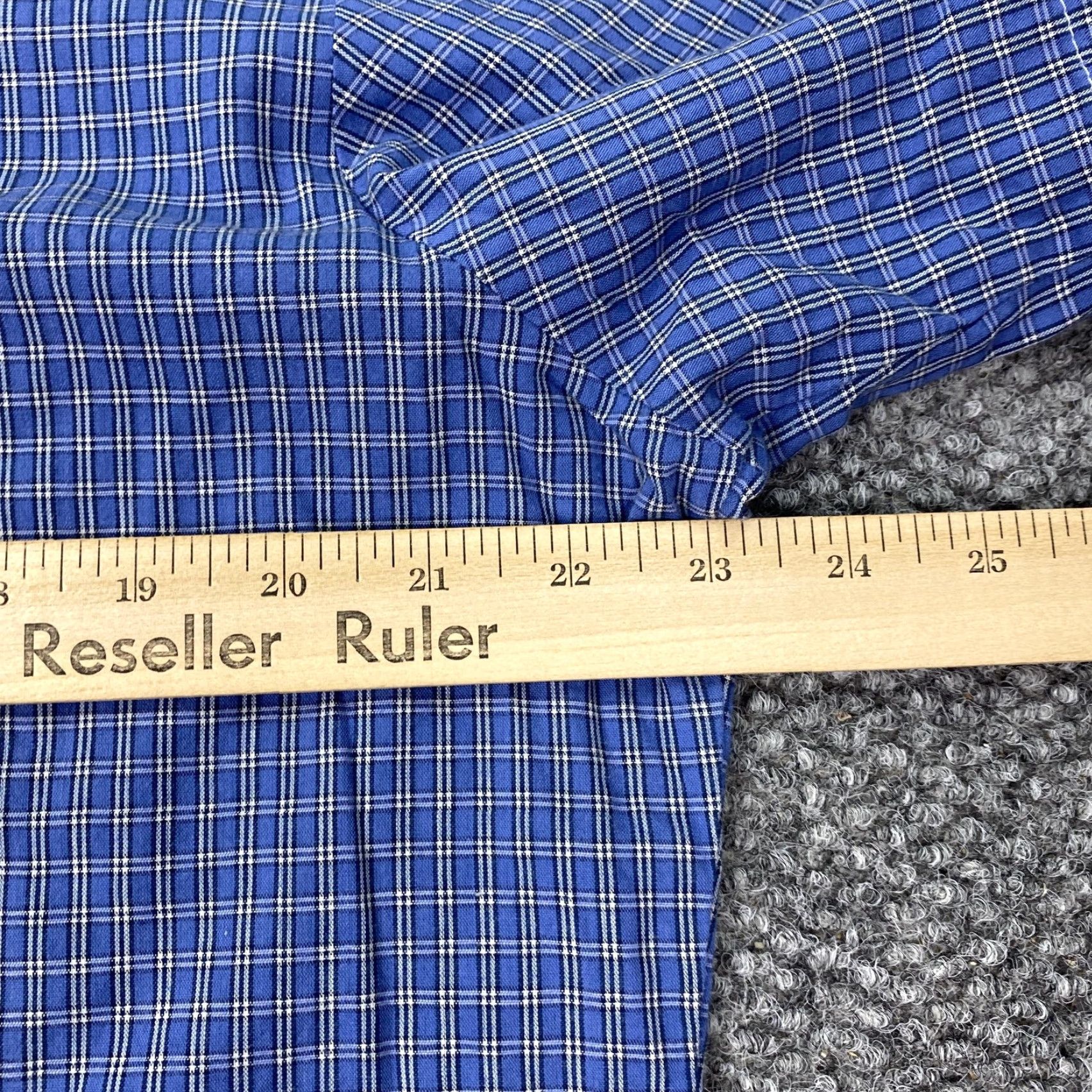 Wrangler VINTAGE Wrangler Shirt Mens XL Blue Plaid Western Pearl Snap Short Sleeve Rodeo Cowboy (adjusted structure) Size US XL / EU 56 / 4 - 8 Thumbnail
