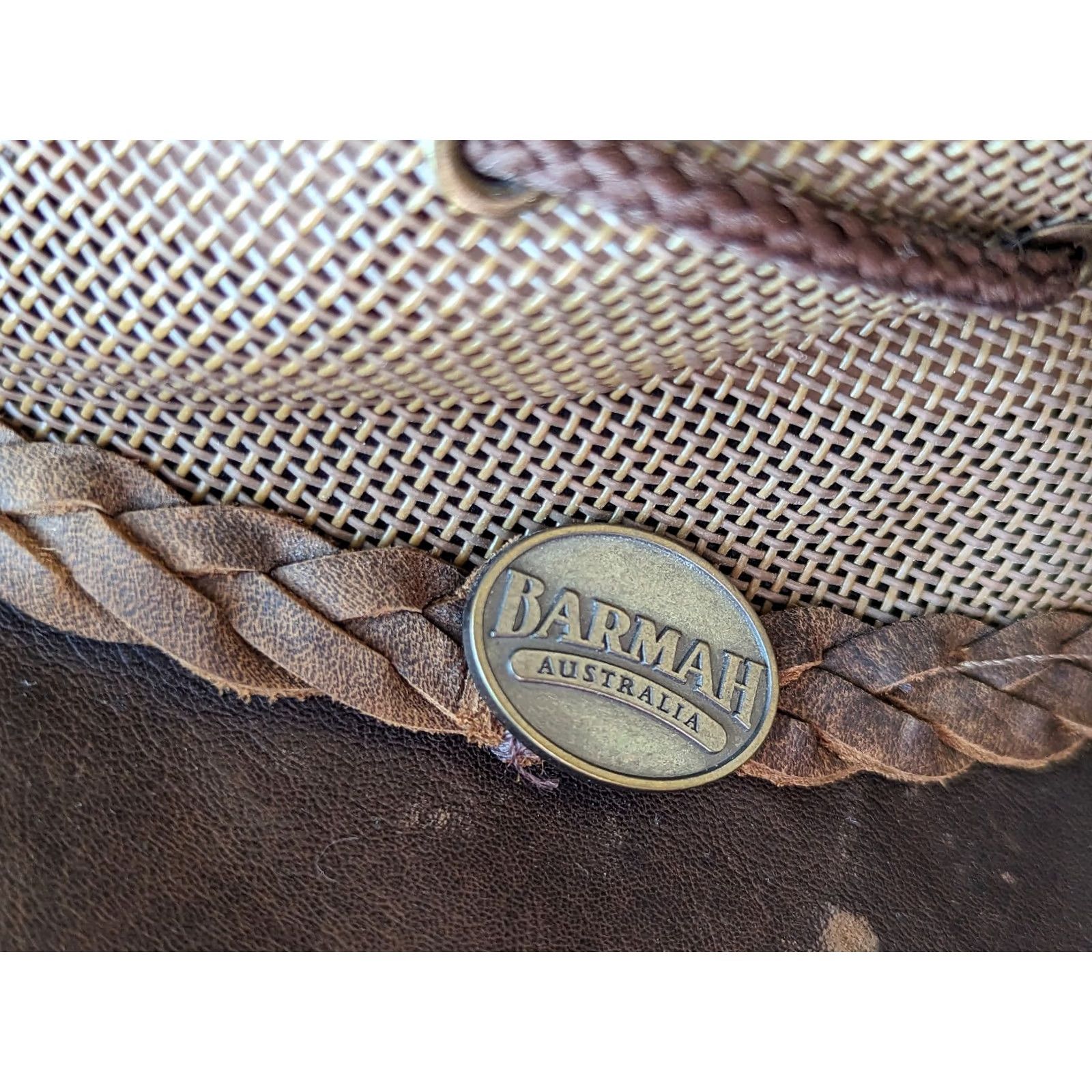 KangaROOS Barmah Australia Cowboy Leather Hat Size XXL Men Brown Kangaroo Leather Barmah Cowboy Hat Western Theme Wool? Size ONE SIZE - 3 Thumbnail