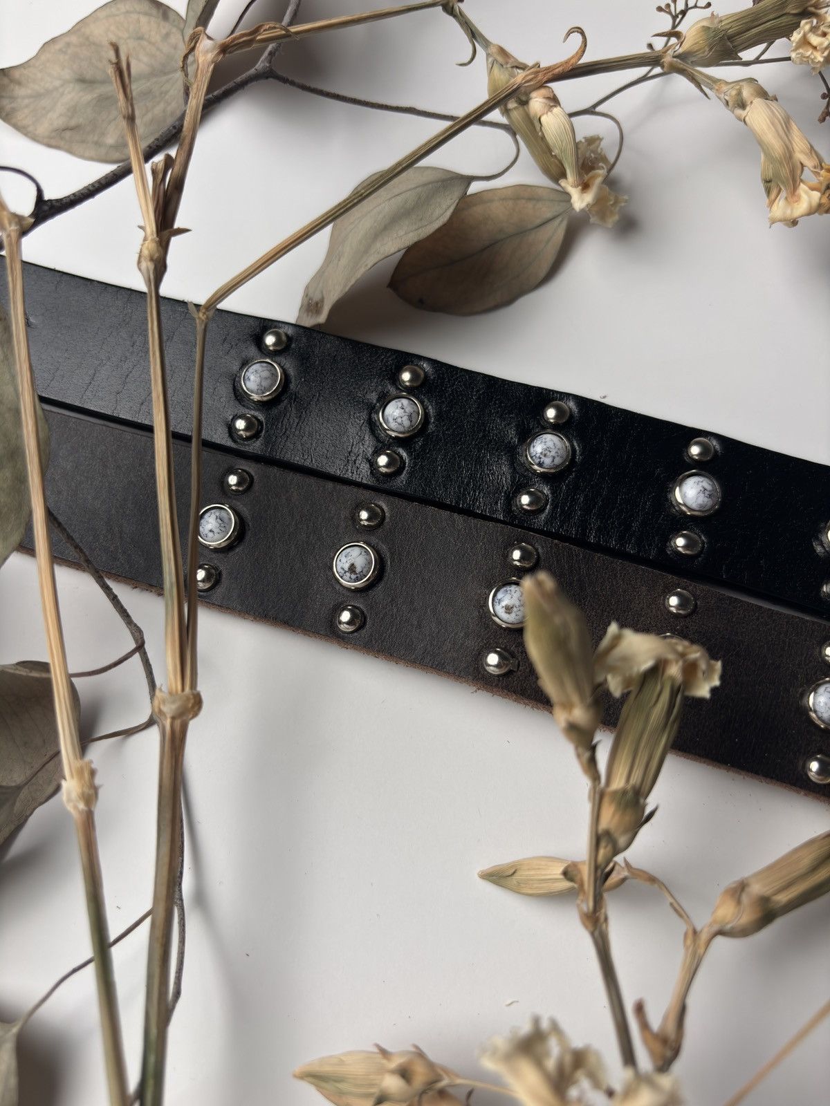Vintage Studded Belt Size 32 - 5 Thumbnail