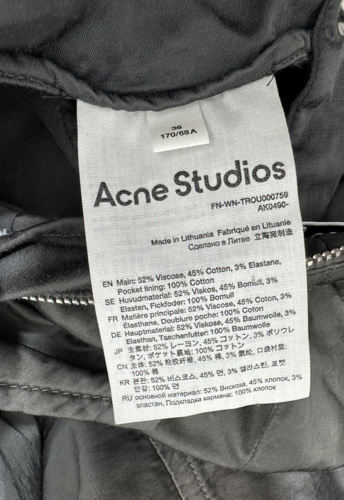 Acne Studios EUC Acne Studios Dusty Grey Satin Cargo Pants Size 28" / US 6 / IT 42 - 12 Thumbnail