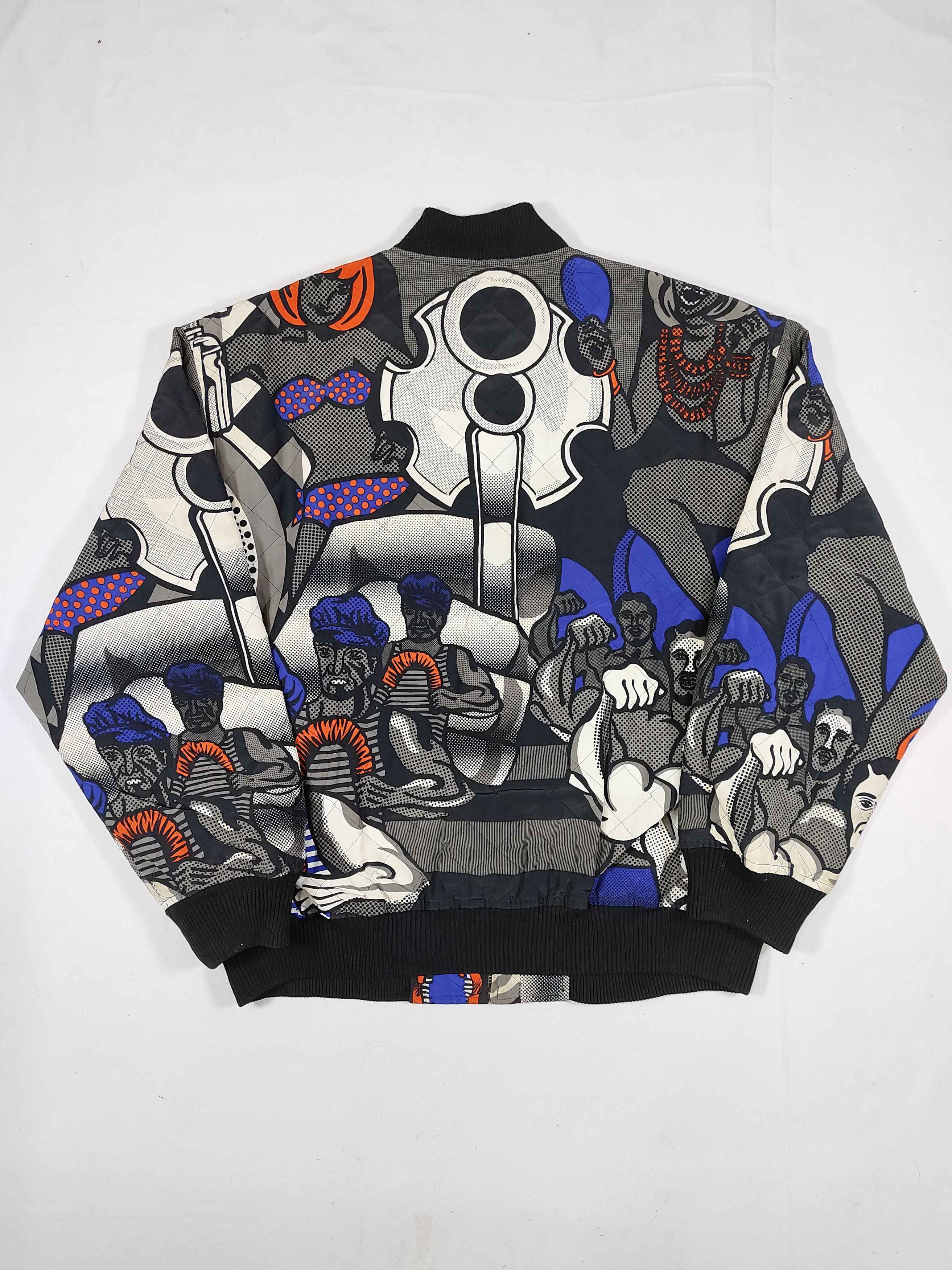 Kansai Yamamoto 90s Kansai FUN- Archive Over Print Pop Art Bomber Jacket Size US L / EU 52-54 / 3 - 6 Thumbnail