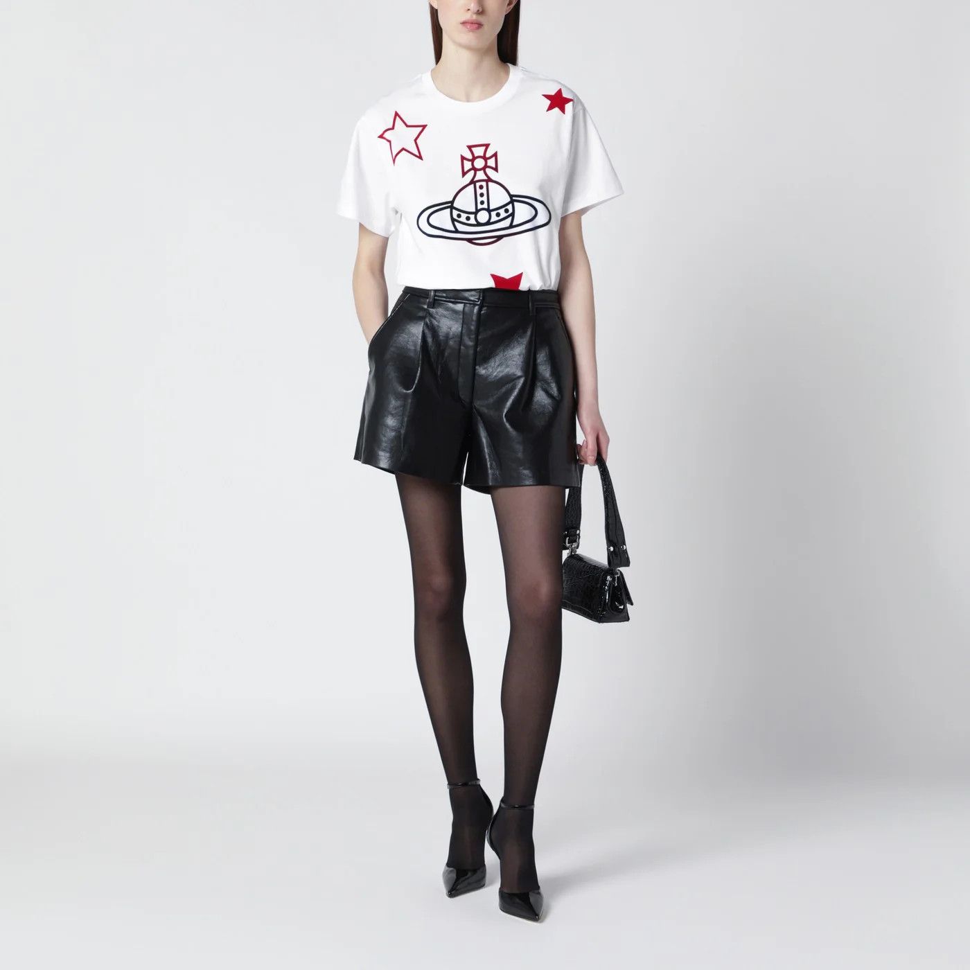 Vivienne Westwood o1d2blof0526 Star Short Sleeve T-Shirt in White Size M / US 6-8 / IT 42-44 - 1 Thumbnail