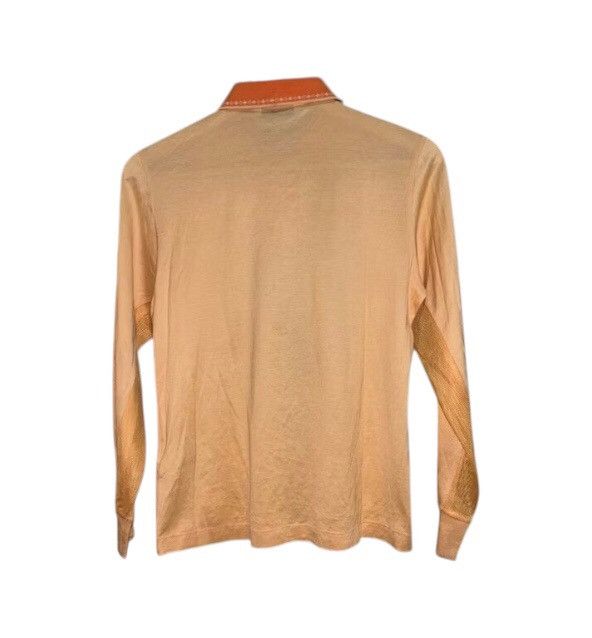 Balenciaga × Designer Vintage Balenciaga Long Sleeve Cream PoloShirt Size US M / EU 48-50 / 2 - 2 Thumbnail
