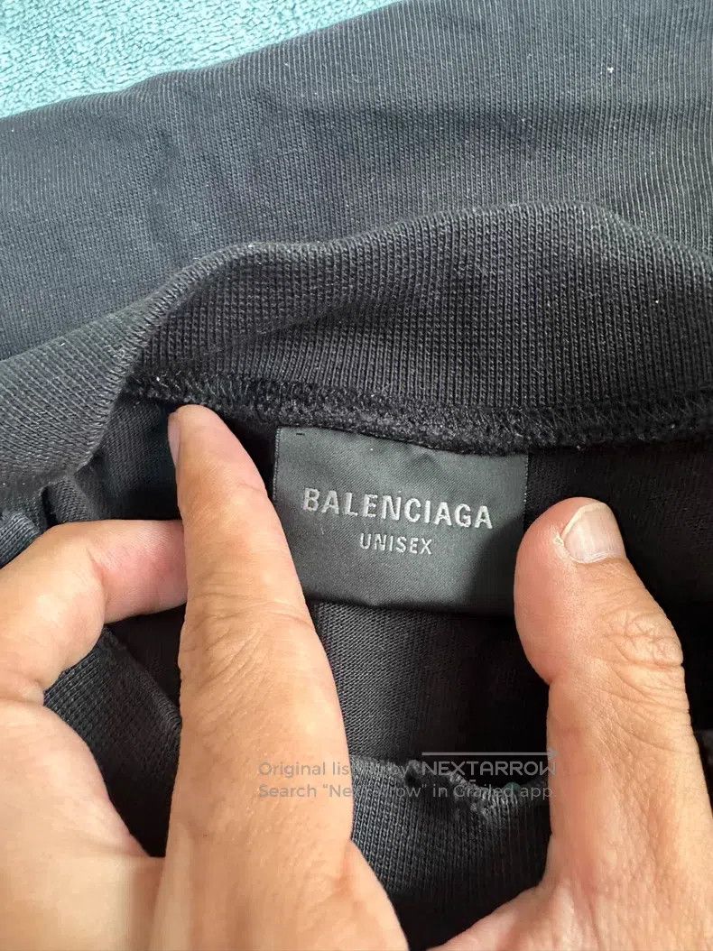 Balenciaga Balenciaga Tape Letter LOGO Printed Round Neck Short Sleev Size US L / EU 52-54 / 3 - 5 Thumbnail