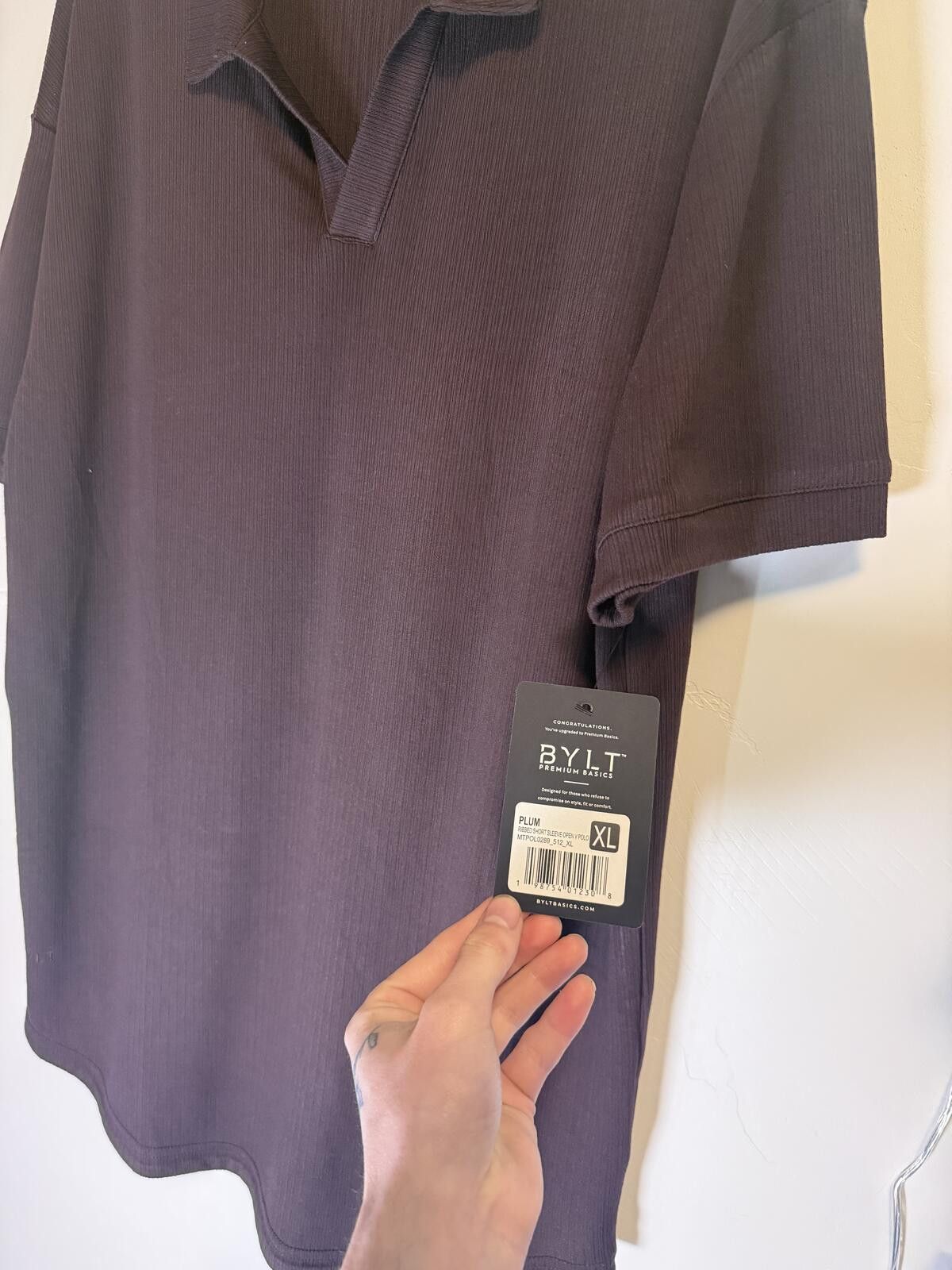 Lightning Bolt NWT BYLT Ribbed Polo Shirt Mens XL Brown Short Sleeve Size US XL / EU 56 / 4 - 3 Thumbnail