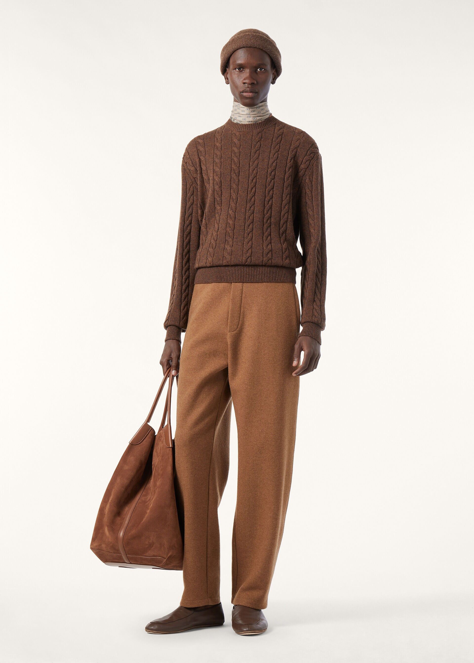 Loro Piana os11x0226 FAQ4517 Cedar Crewneck Sweater Apple Crisp Melange Size US XL / EU 56 / 4 - 2 Thumbnail