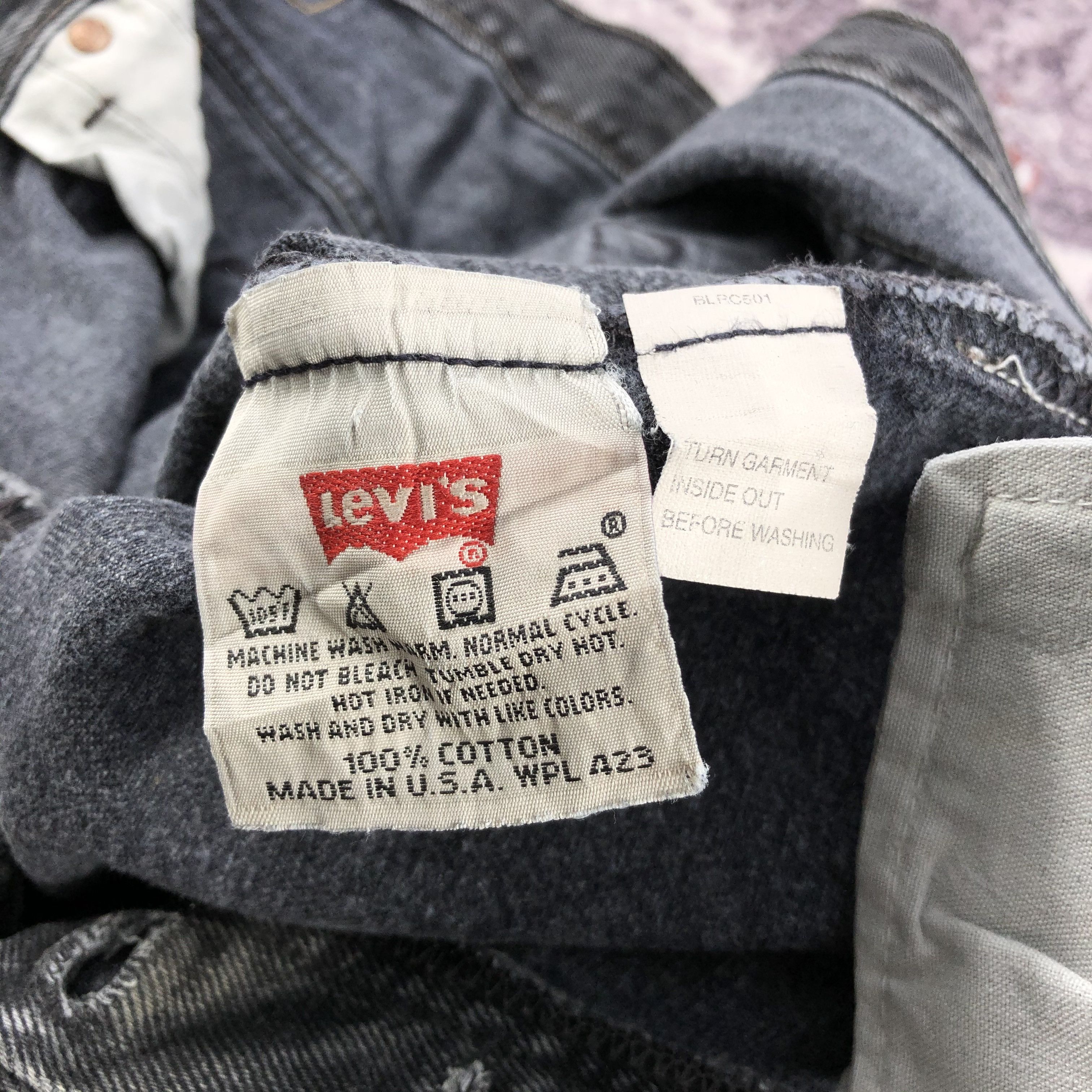 Levi's Faded Black Levis 501 Jeans-JM2370 Size US 36 / EU 52 - 11 Thumbnail