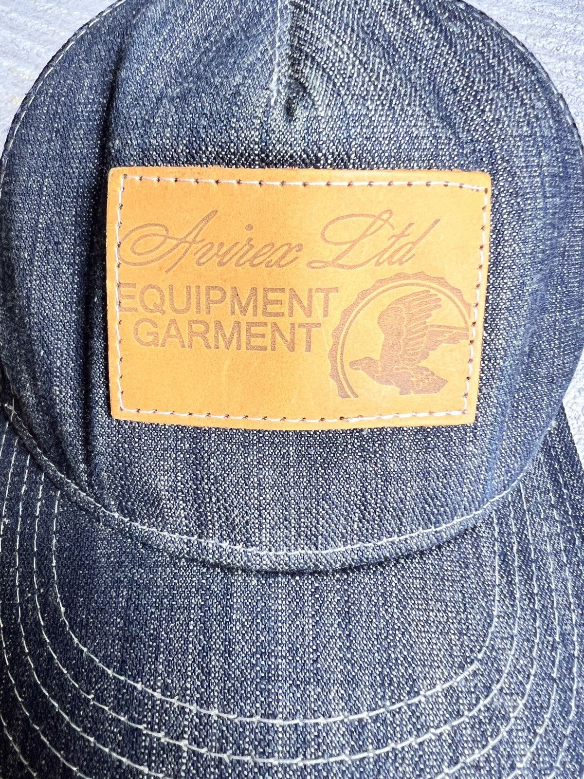 Avirex Vtg Made in USA Avirex Denim Mesh Trucker Snapback Size ONE SIZE - 3 Thumbnail