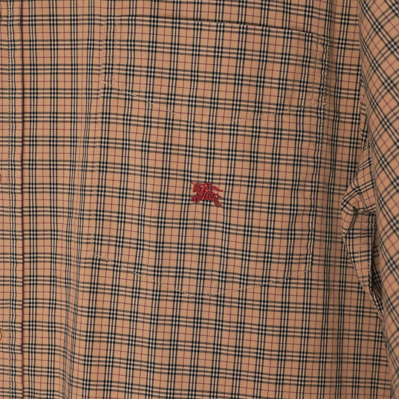 Burberry Burberry Full Small Scale Checked Print Red Logo Shirt Size US M / EU 48-50 / 2 - 5 Thumbnail