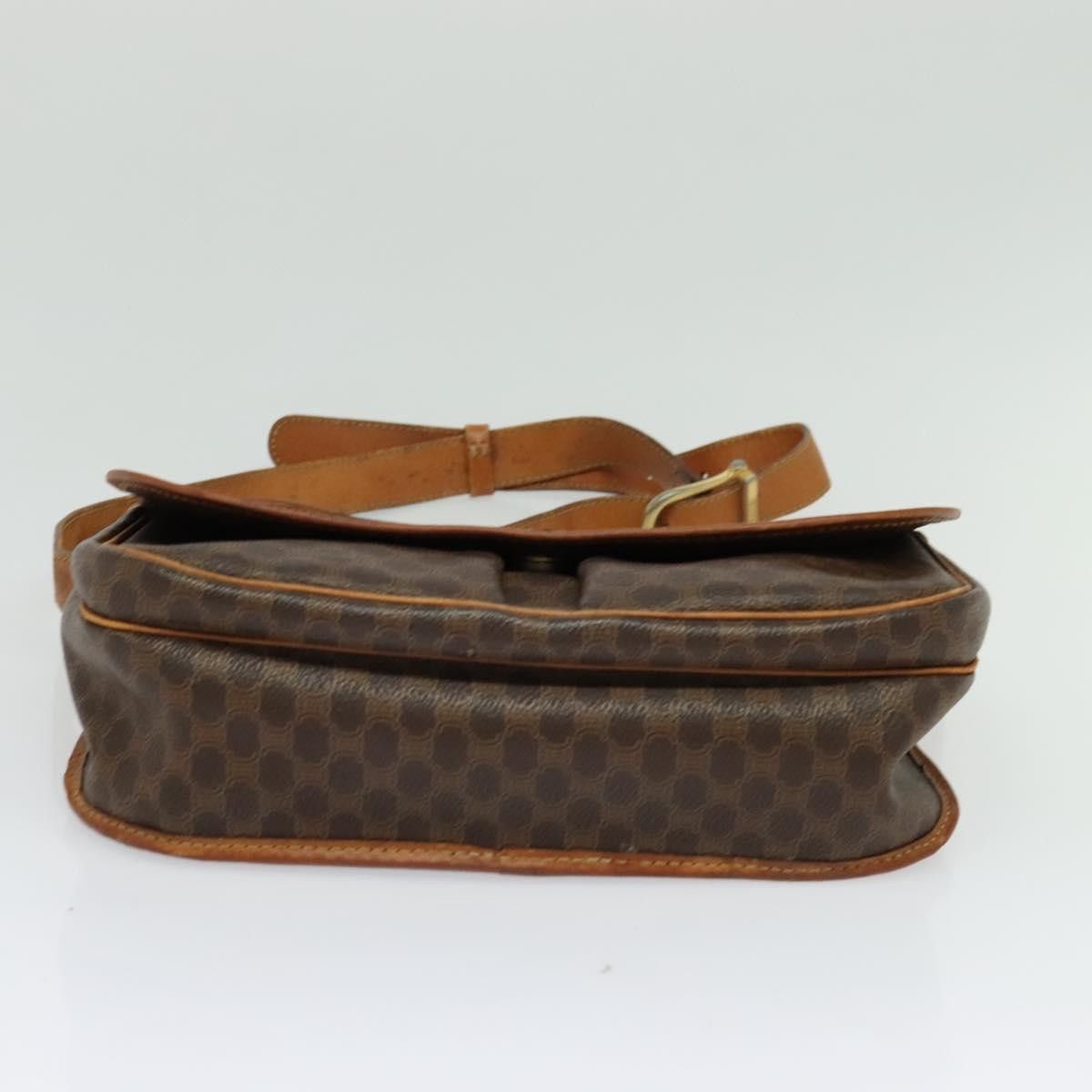 Celine CELINE Macadam Canvas Shoulder Bag Pvc Leather Brown Gold Size ONE SIZE - 9 Thumbnail