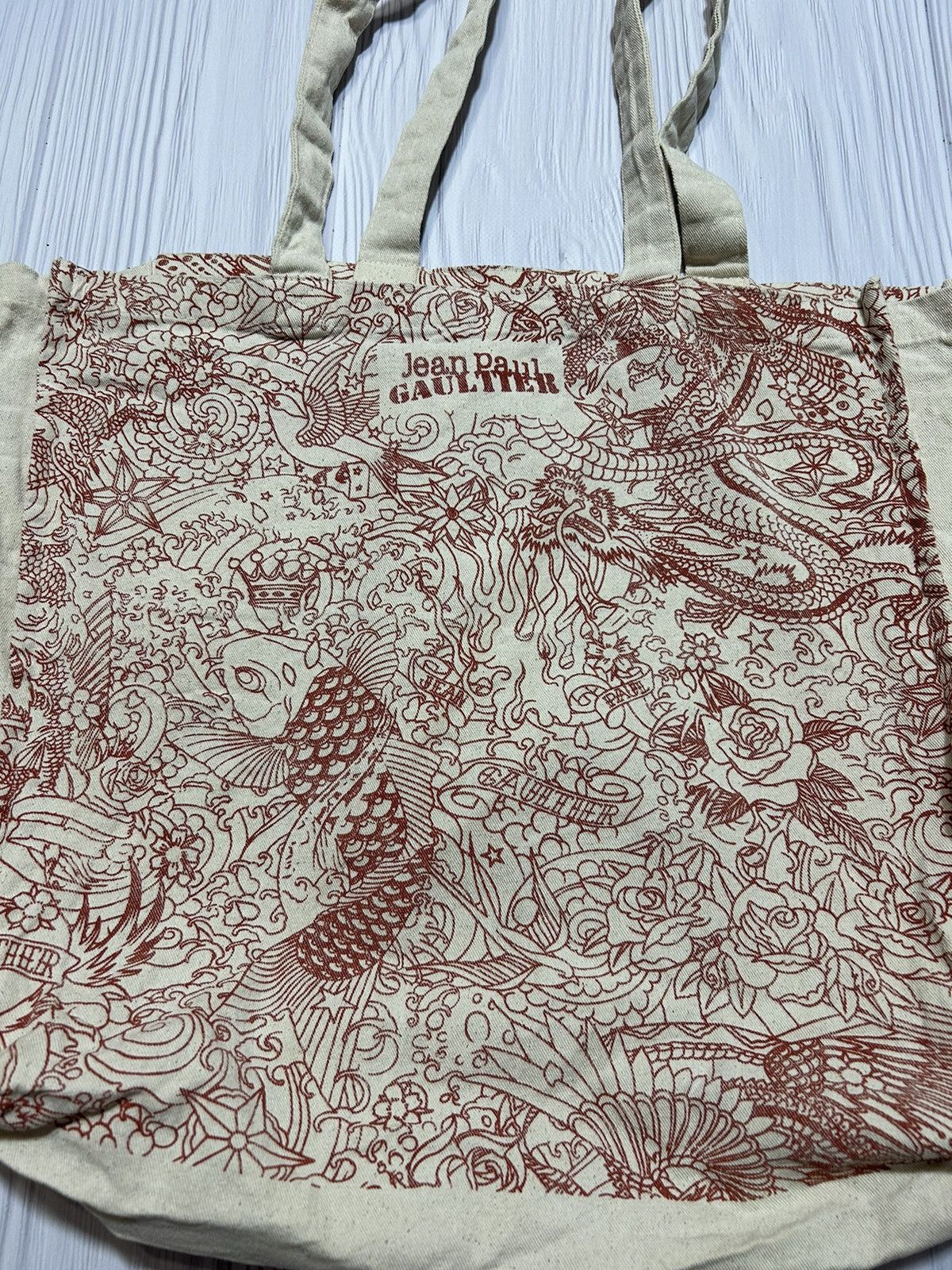 Vintage JPG Jean Paul Gaultier Dragon Fish Animal Shopper Bag Size ONE SIZE - 4 Thumbnail