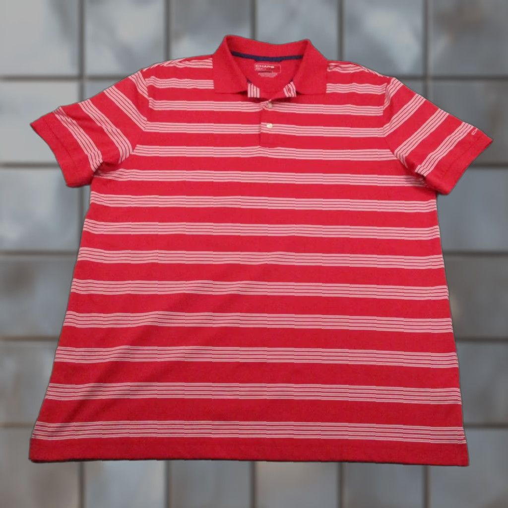 Chaps Chaps Golf Shirt Mens XL Red White Striped Stay-Dry Performance Polo Casual Shirt Polo Shirt Mens XL Red Striped Chaps Golf Stay-Dry Performance Polo Size US XL / EU 56 / 4 - 1 Thumbnail