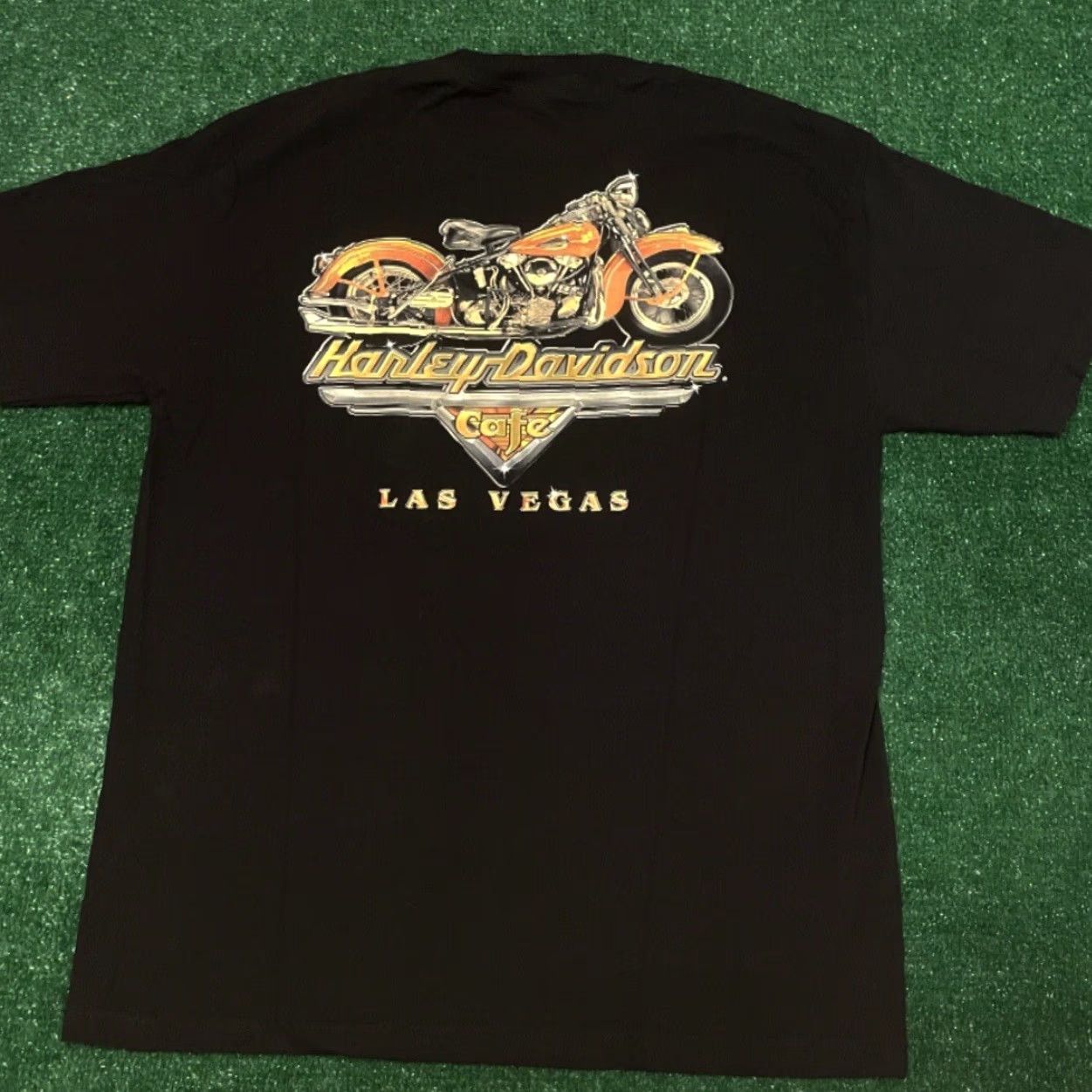 Harley Davidson VINTAGE Harley-Davidson Cafe Las Vegas Eagle Biker Shirt Mens Large Black 90s Y2K Hip Hop Motorcycle Punk Grunge Mens Size US L / EU 52-54 / 3 - 2 Thumbnail