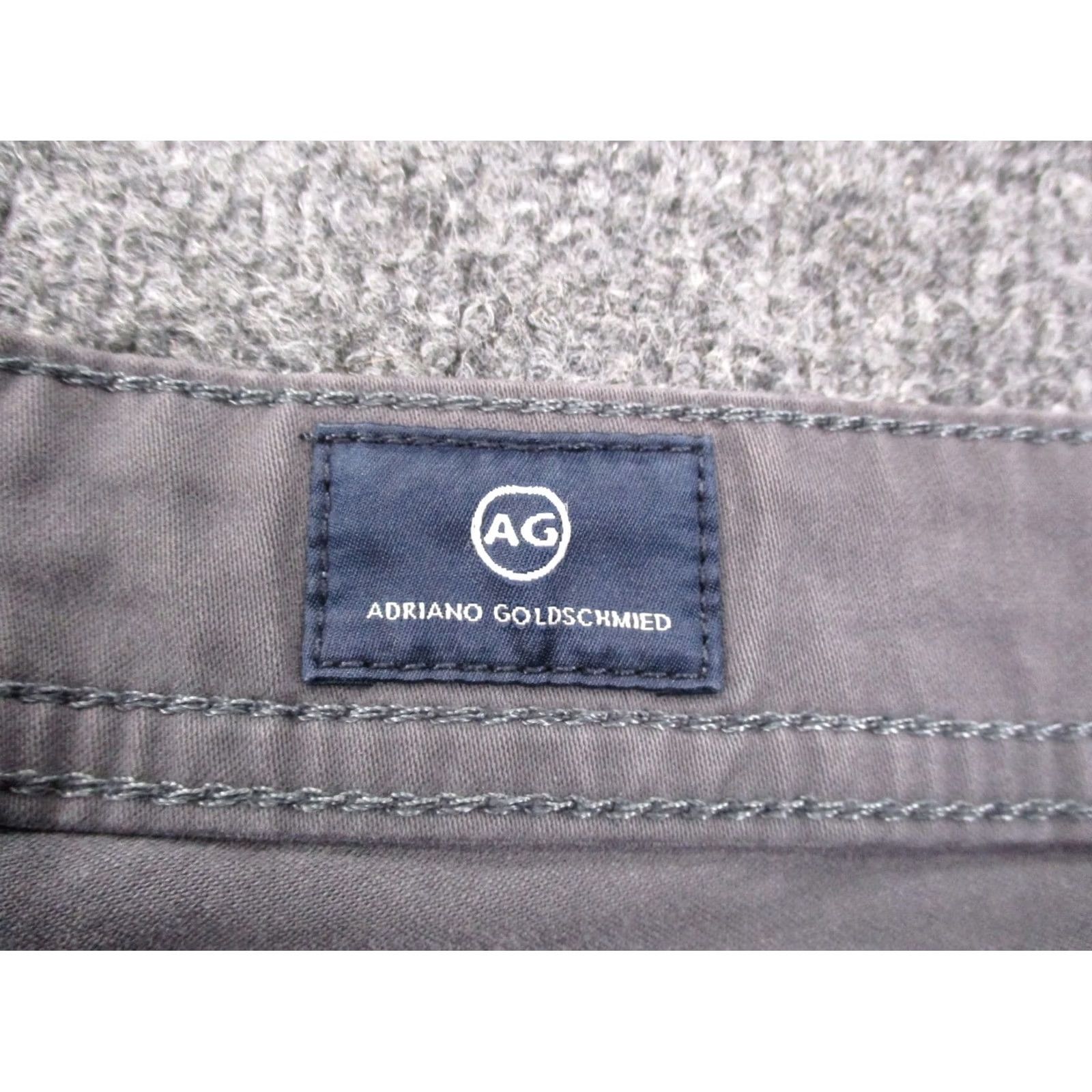 Vintage AG Adriano Goldschmied Pants Mens 34 X 32 Gray Everett Slim Straight Chino Casual Business Size US 34 / EU 50 - 7 Thumbnail