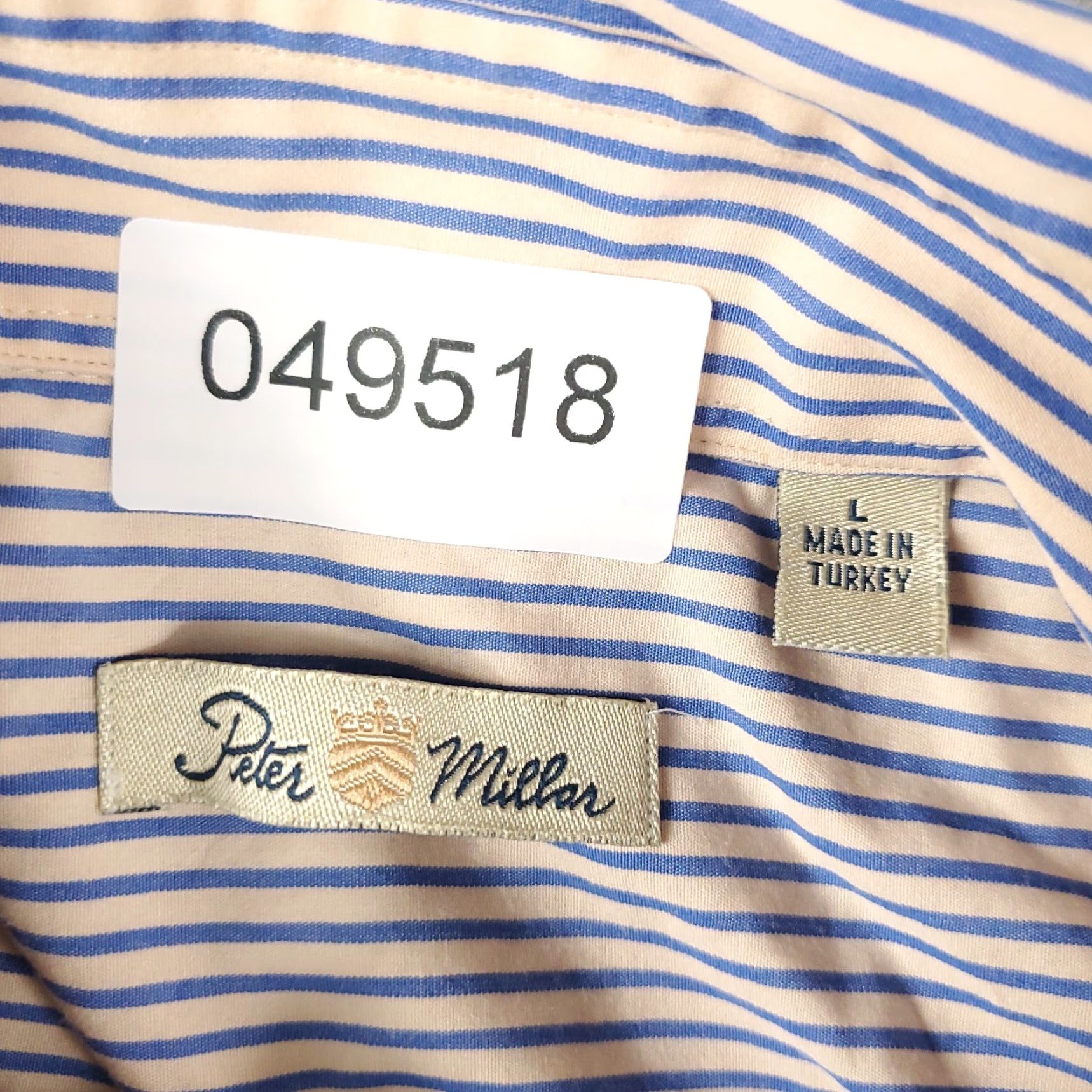 Peter Millar Peter Millar Button-Up Shirt Men’s Large Blue Striped Long Sleeve Casual Preppy Size US L / EU 52-54 / 3 - 6 Thumbnail