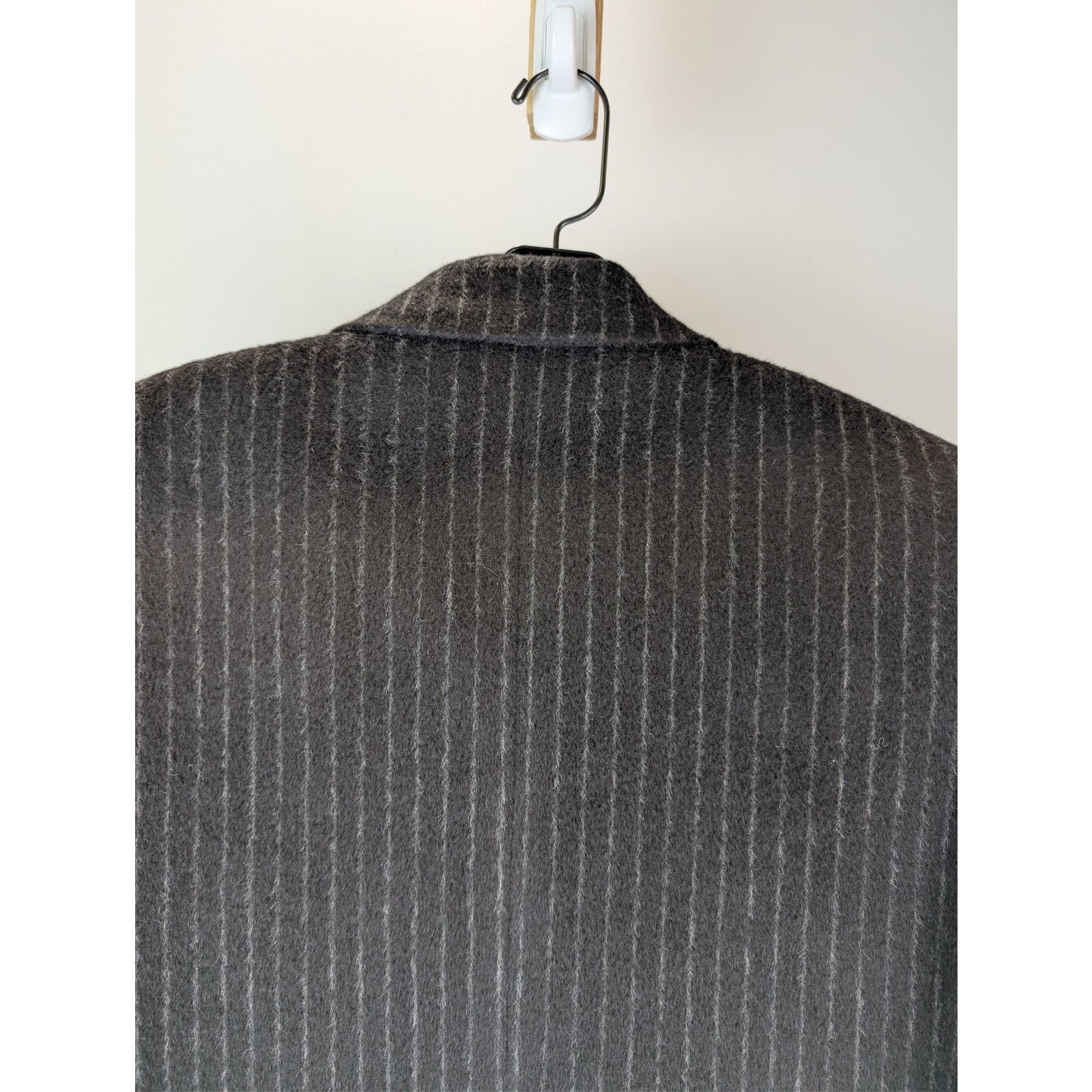 Saint Laurent Paris o1rshd1 Manteau Rayure Relief Stripe Coat Anthracite Chalk Size US M / EU 48-50 / 2 - 15 Thumbnail