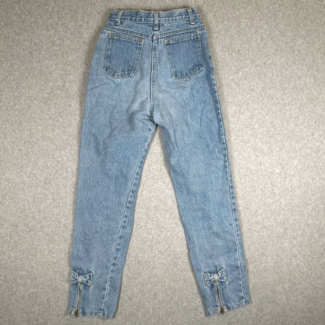Denime VINTAGE Action West Womens Jeans Distressed Denim 14 Blue Light Wash Skinny Size 36" / US 14 / IT 50 - 5 Thumbnail