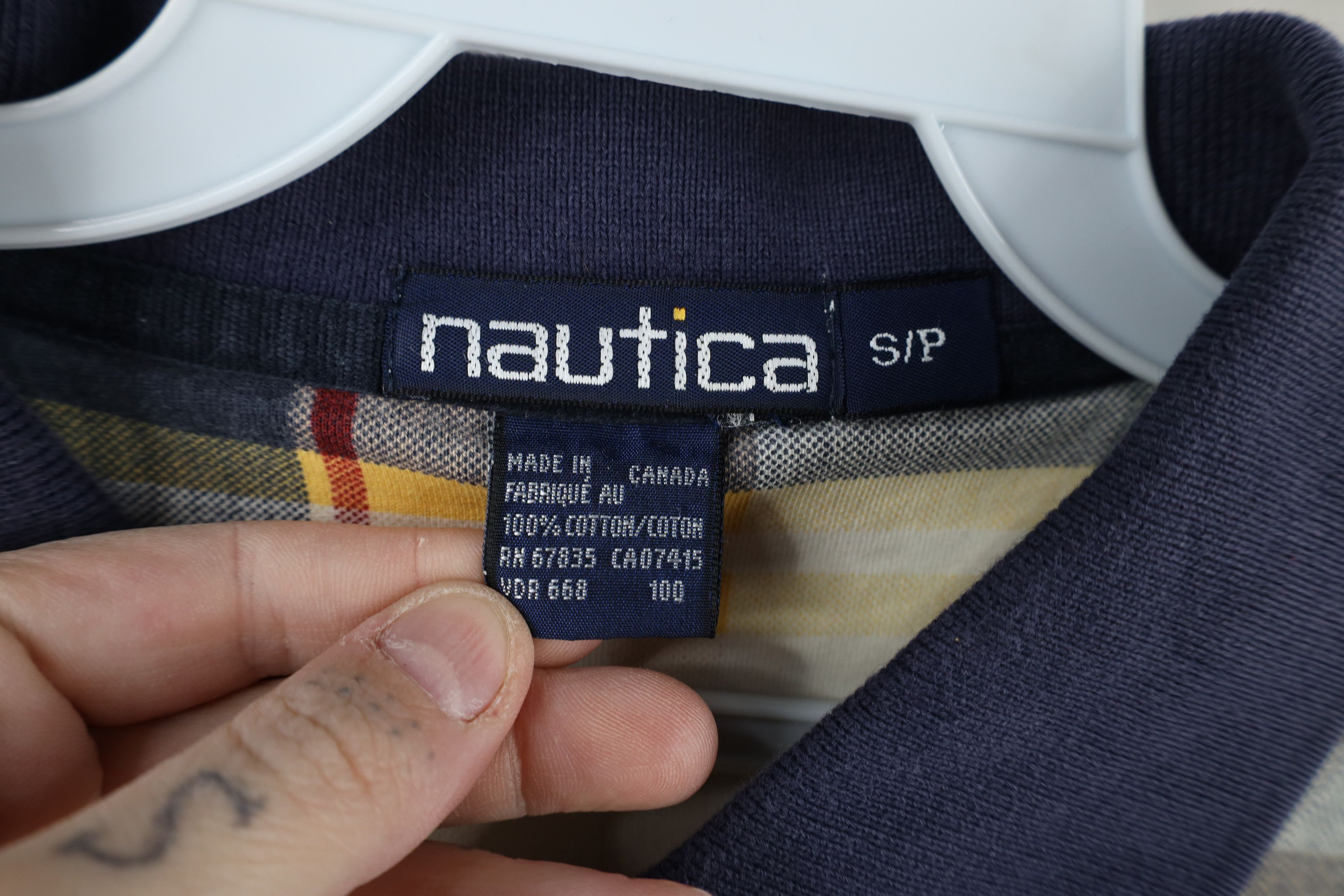 Nautica × Vintage Vintage 90s Nautica Short Sleeve Polo Shirt Rainbow Plaid Size US S / EU 44-46 / 1 - 7 Thumbnail