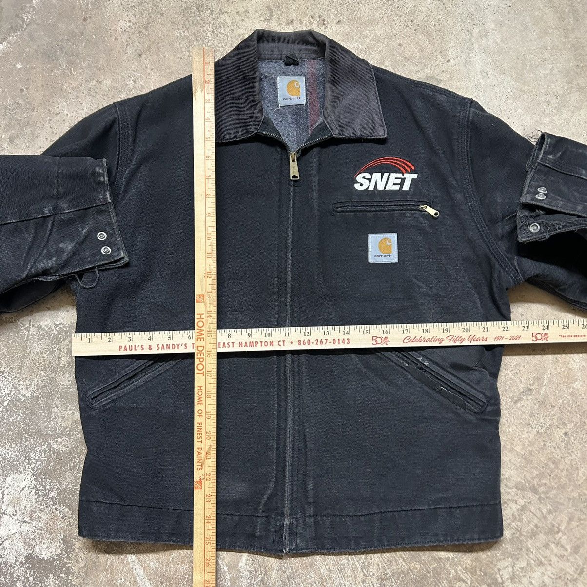 Carhartt × Vintage Vintage black faded Carhartt Detroit style jacket sz large Size US L / EU 52-54 / 3 - 6 Thumbnail
