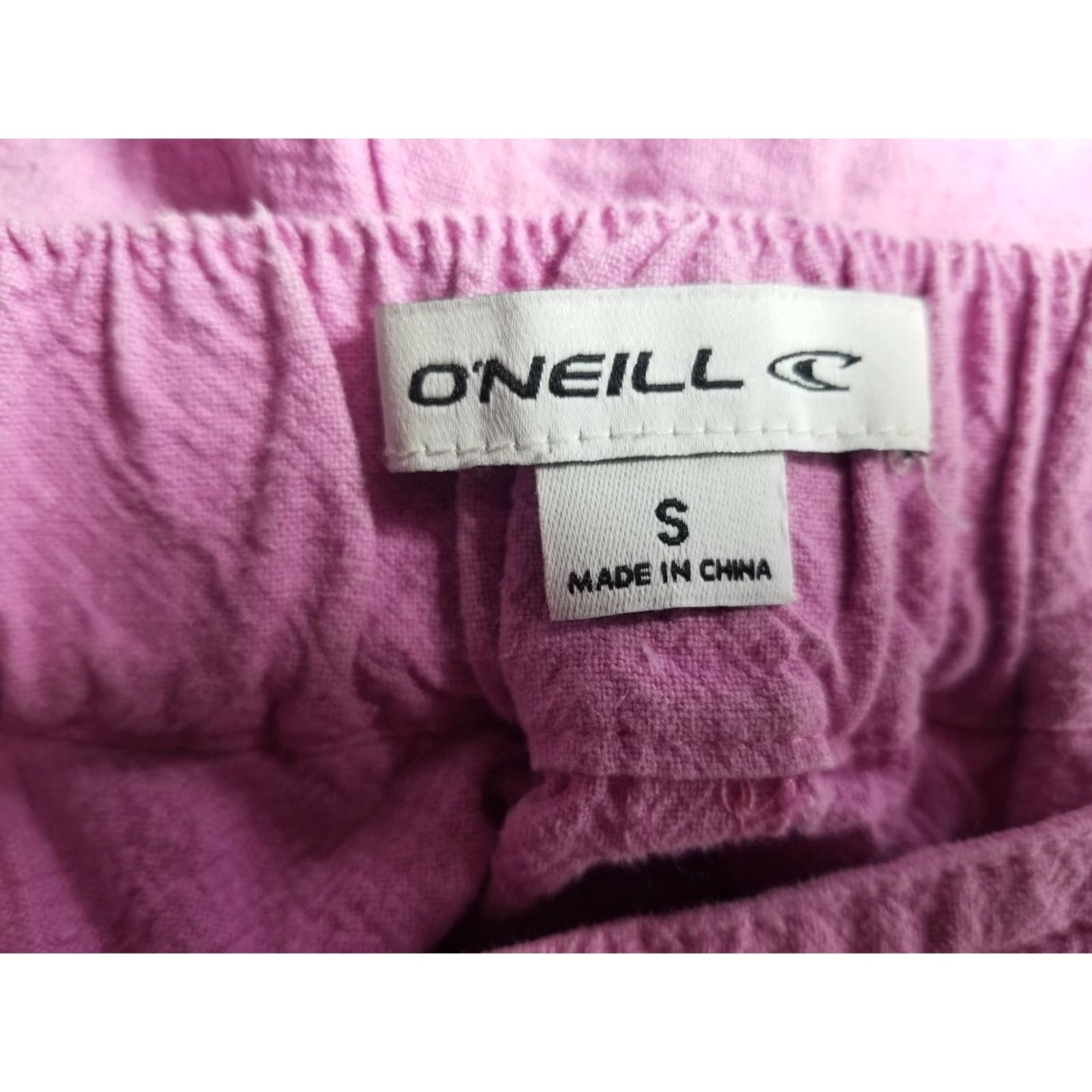 O'Neill O'NEILL Women Pink Solid Linen Blend Shorts Size Small Button up Size 28" / US 6 / IT 42 - 7 Thumbnail