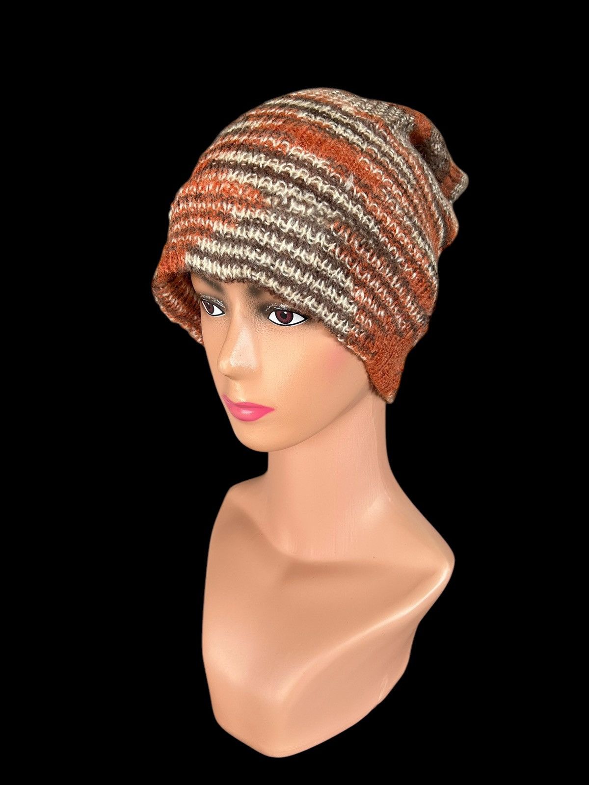 Japanese Brand × Kapital × Vintage Crochet Knitted Handmade Beanie Hats Size ONE SIZE - 3 Thumbnail