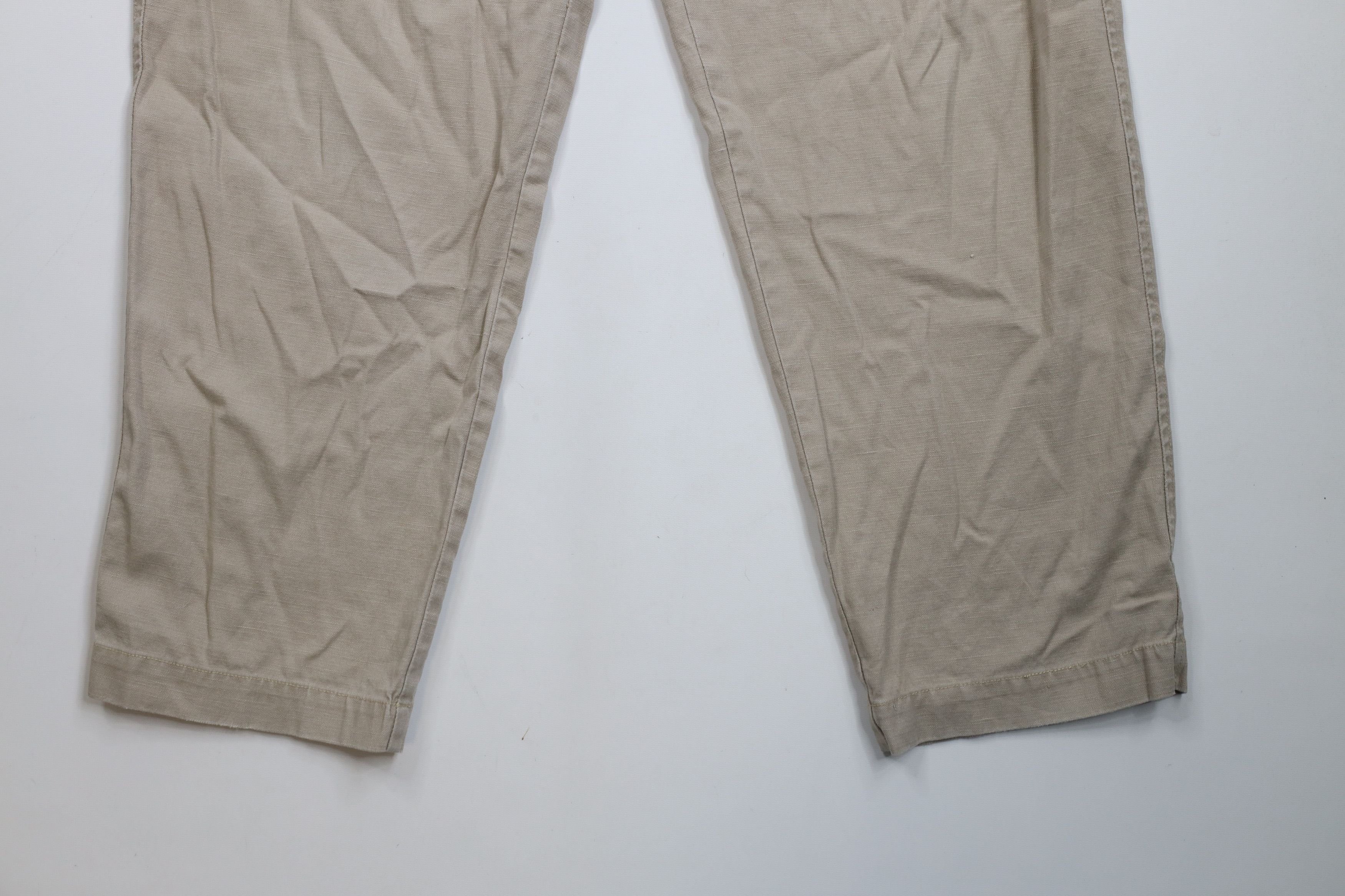 Tommy Hilfiger × Vintage Vintage 90s Tommy Hilfiger Linen Blend Wide Leg Cargo Pants Size US 36 / EU 52 - 4 Thumbnail
