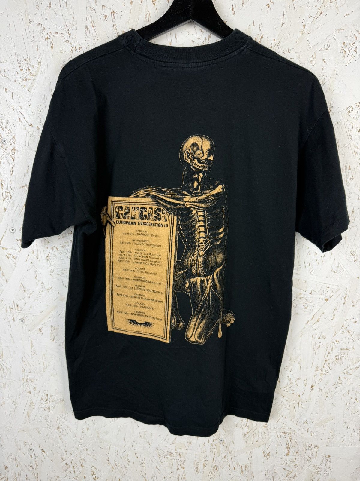 Band Tees 90s Carcass European Evisceration III 1993 Tour T-Shirt M Size US M / EU 48-50 / 2 - 5 Thumbnail