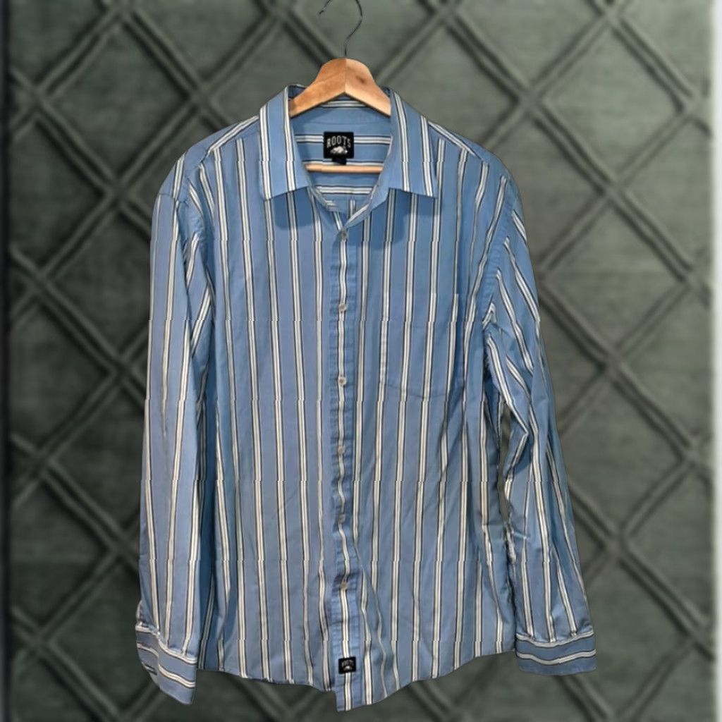 Roots Roots Multicolor Striped Button Up Shirt Mens XL Size Multicolor Striped Casual Business Workwear Size US XL / EU 56 / 4 - 1 Thumbnail
