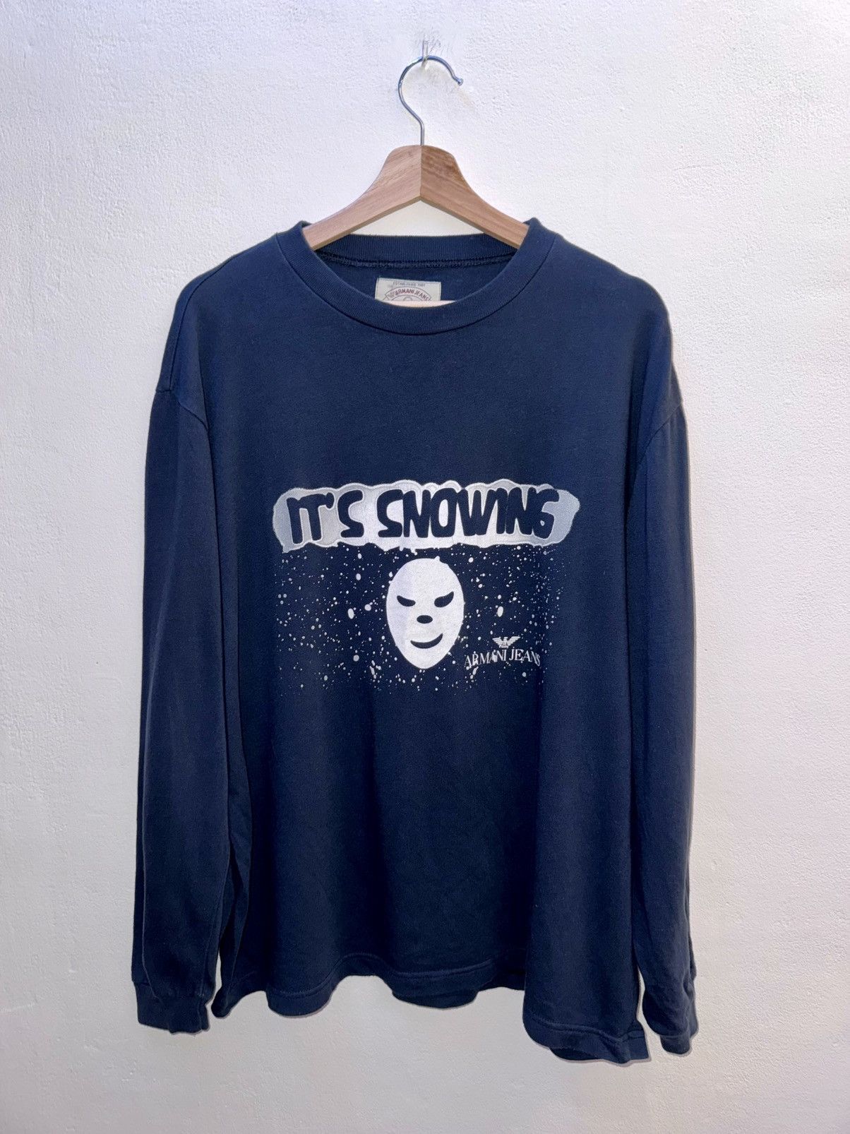 Armani Vintage Armani Jeans 90s Snowman Tee Rare Capo Campione Size US L / EU 52-54 / 3 - 1 Thumbnail