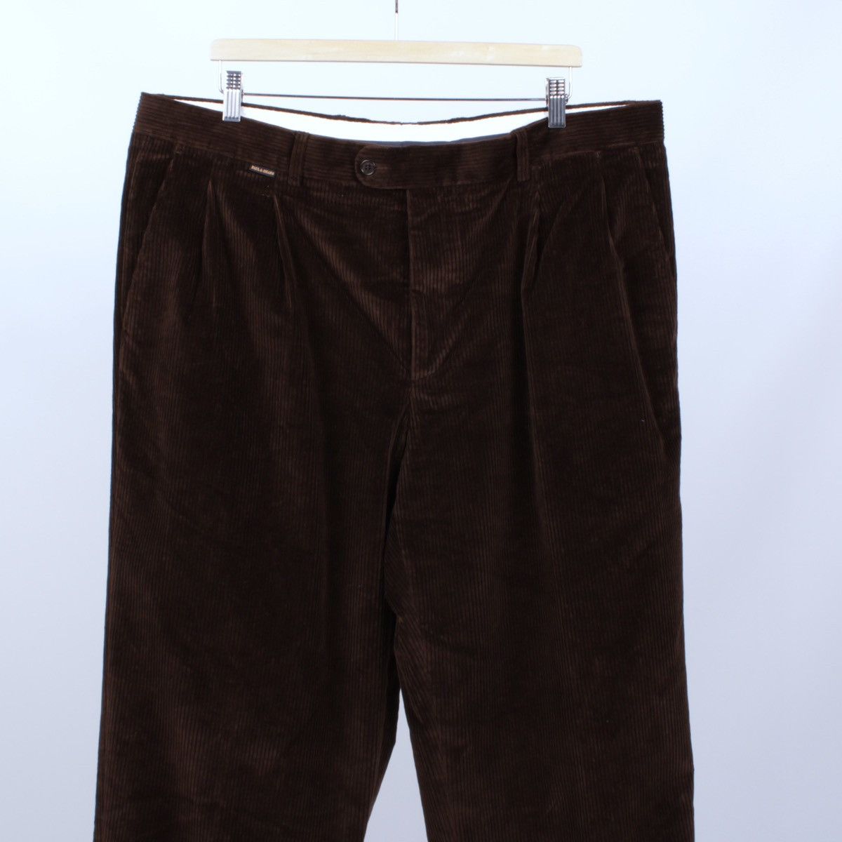 Designer × Paul & Shark × Vintage PAUL & SHARK Velvet Vintage Brown Pants Trousers Elasticized Size US 44 / EU 60 - 3 Thumbnail
