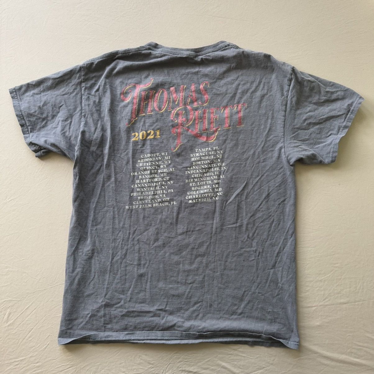 Band Tees × Vintage Thomas Rhett Concert Tour Tee Size US L / EU 52-54 / 3 - 2 Thumbnail