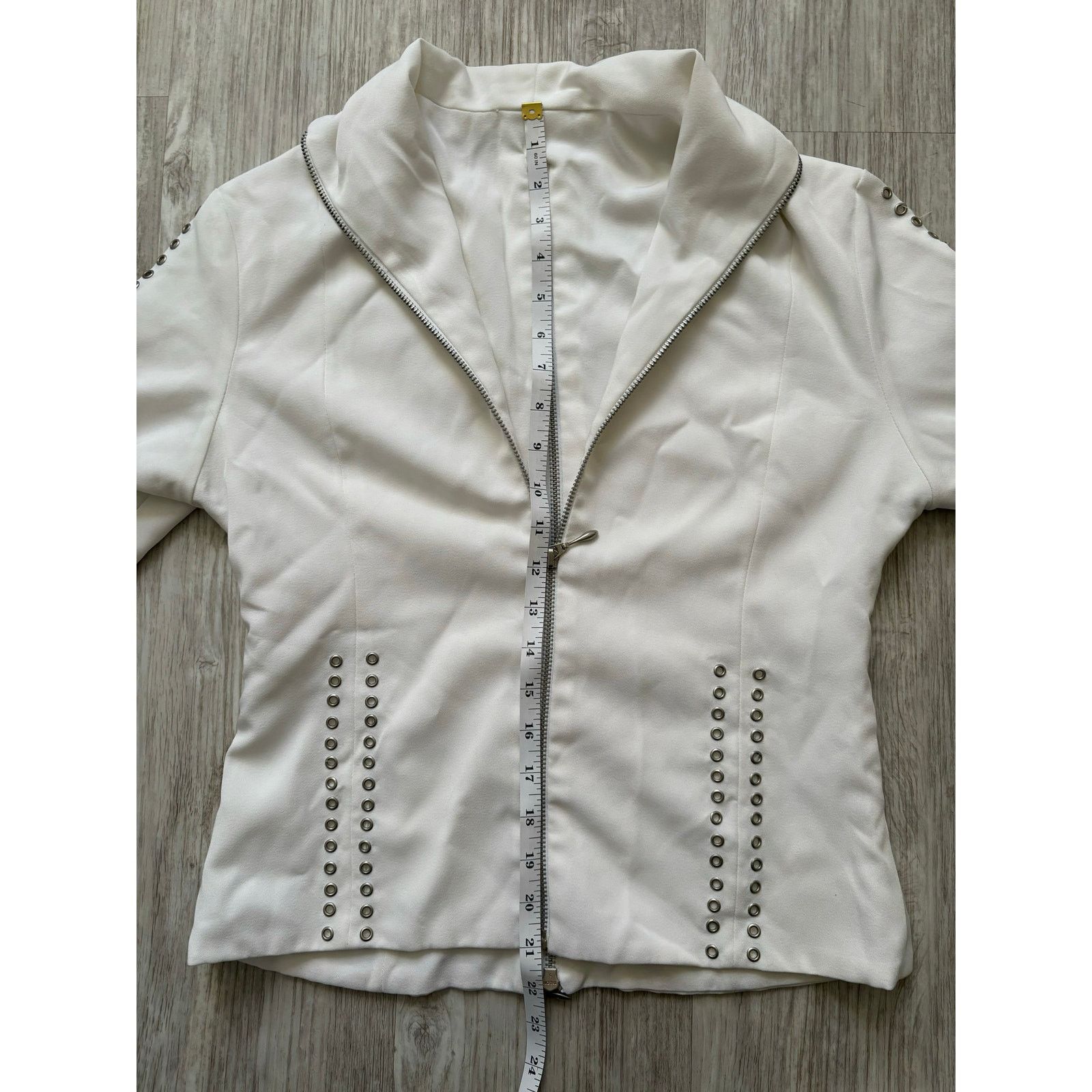 Other Unbranded | Studded Rivet Zippered Coat Jacket | Small Size S / US 4 / IT 40 - 4 Thumbnail