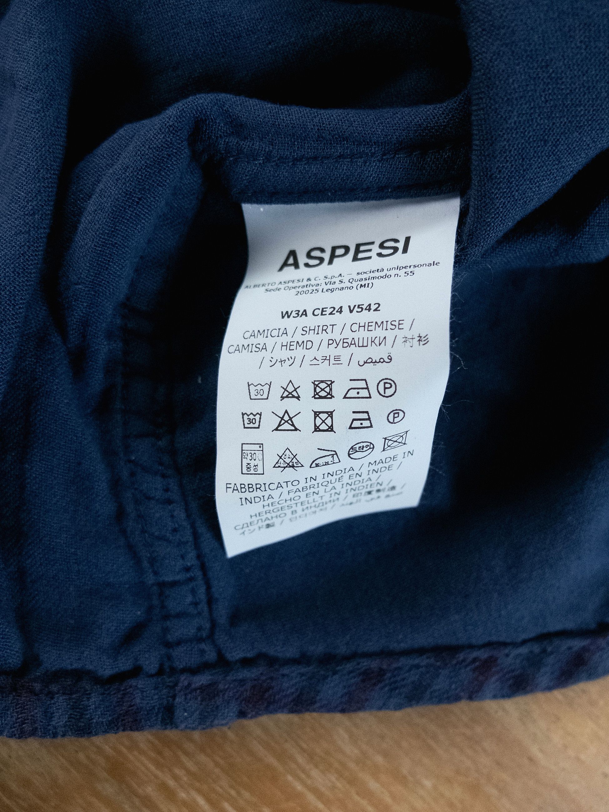 Aspesi ASPESI New Robert blue check button down flannel shirt M Size US M / EU 48-50 / 2 - 9 Thumbnail