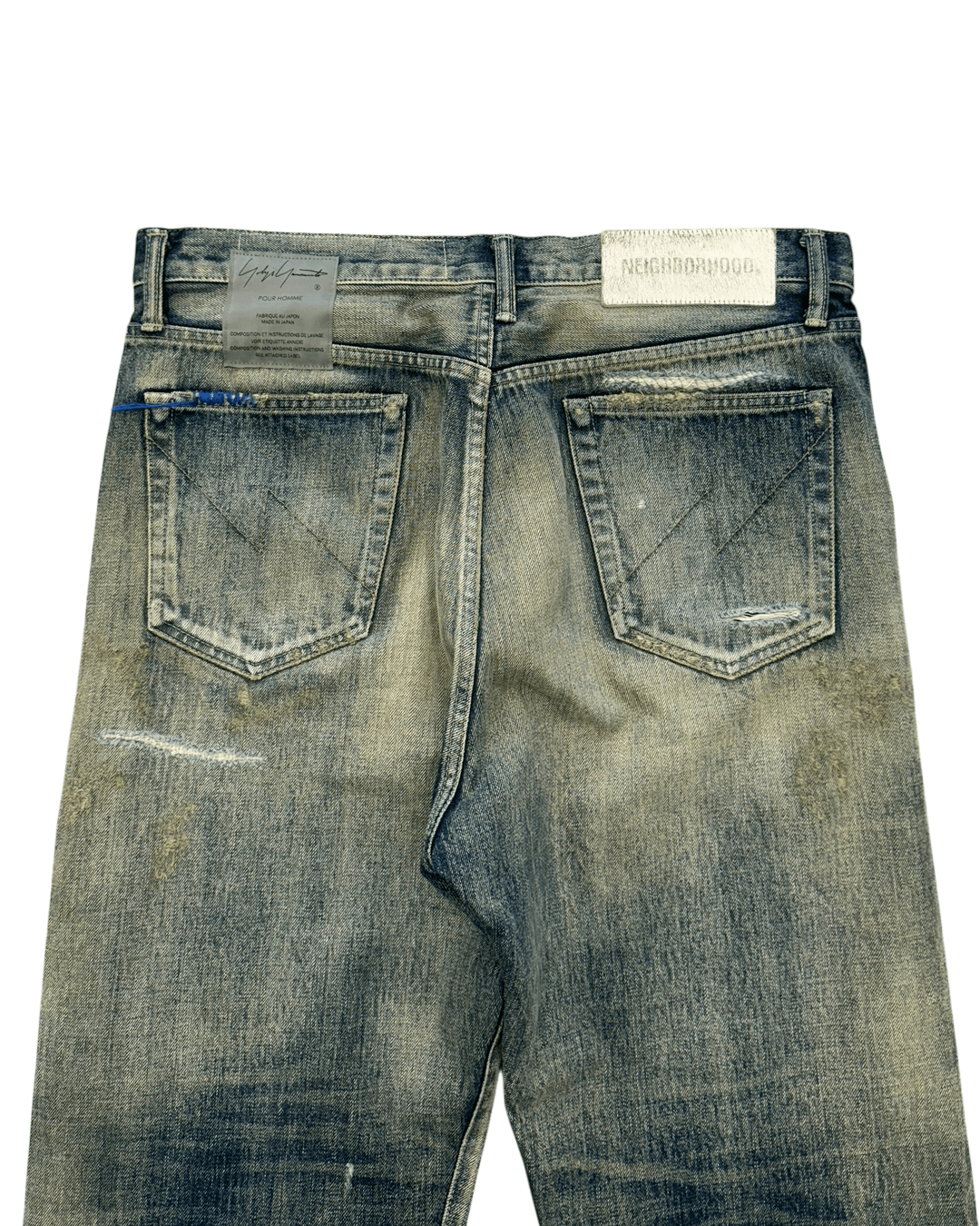 Yohji Yamamoto Neighborhood x Yohji Yamamoto SS24 Lettering Denim Pants Size US 36 / EU 52 - 8 Thumbnail