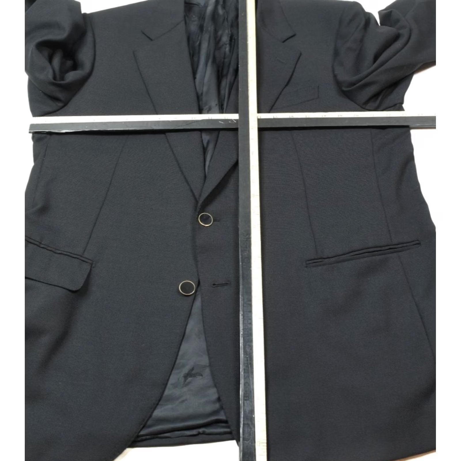 Loro Piana Maus & Hoffman SOLEMARE Loro Piana Zealander Blazer Black Two-Button Mens 46 Regular Wool Notch Lapel Size 46R - 6 Thumbnail