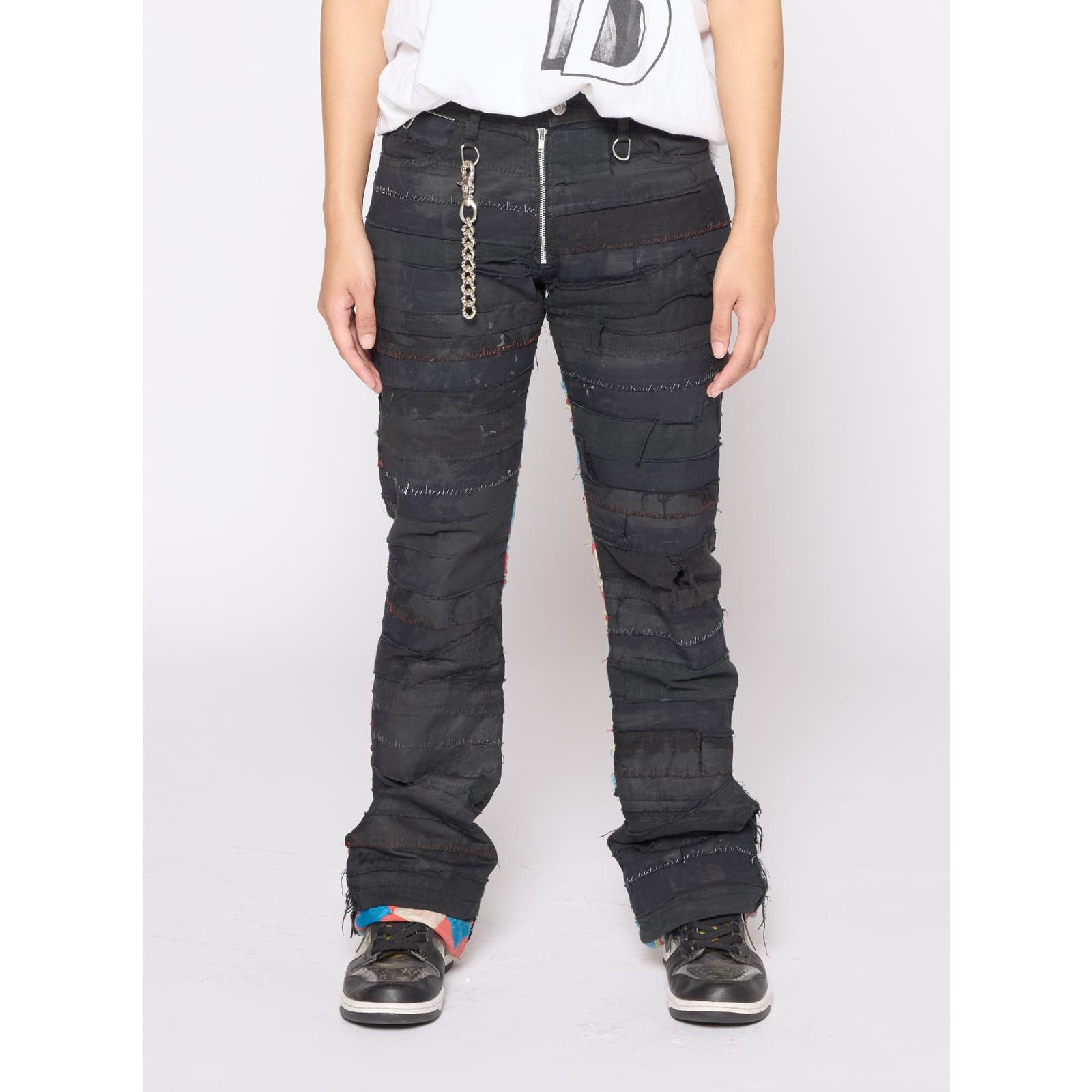 image of Undercover Ss03 Ethnic Scab Pants in Black, Men's (Size 30)