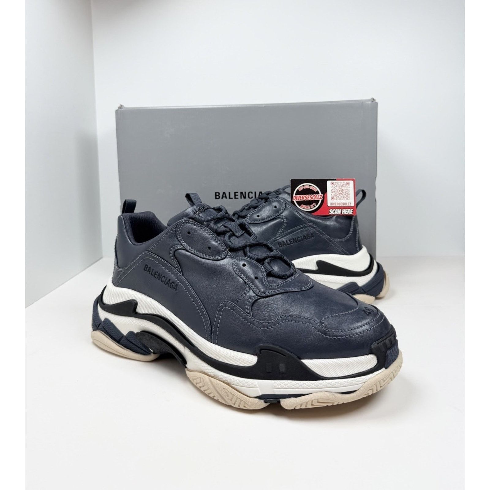 Balenciaga Size 46EU/13US - Balenciaga Triple S Stone Blue NEW Size US 13 / EU 46 - 2 Thumbnail