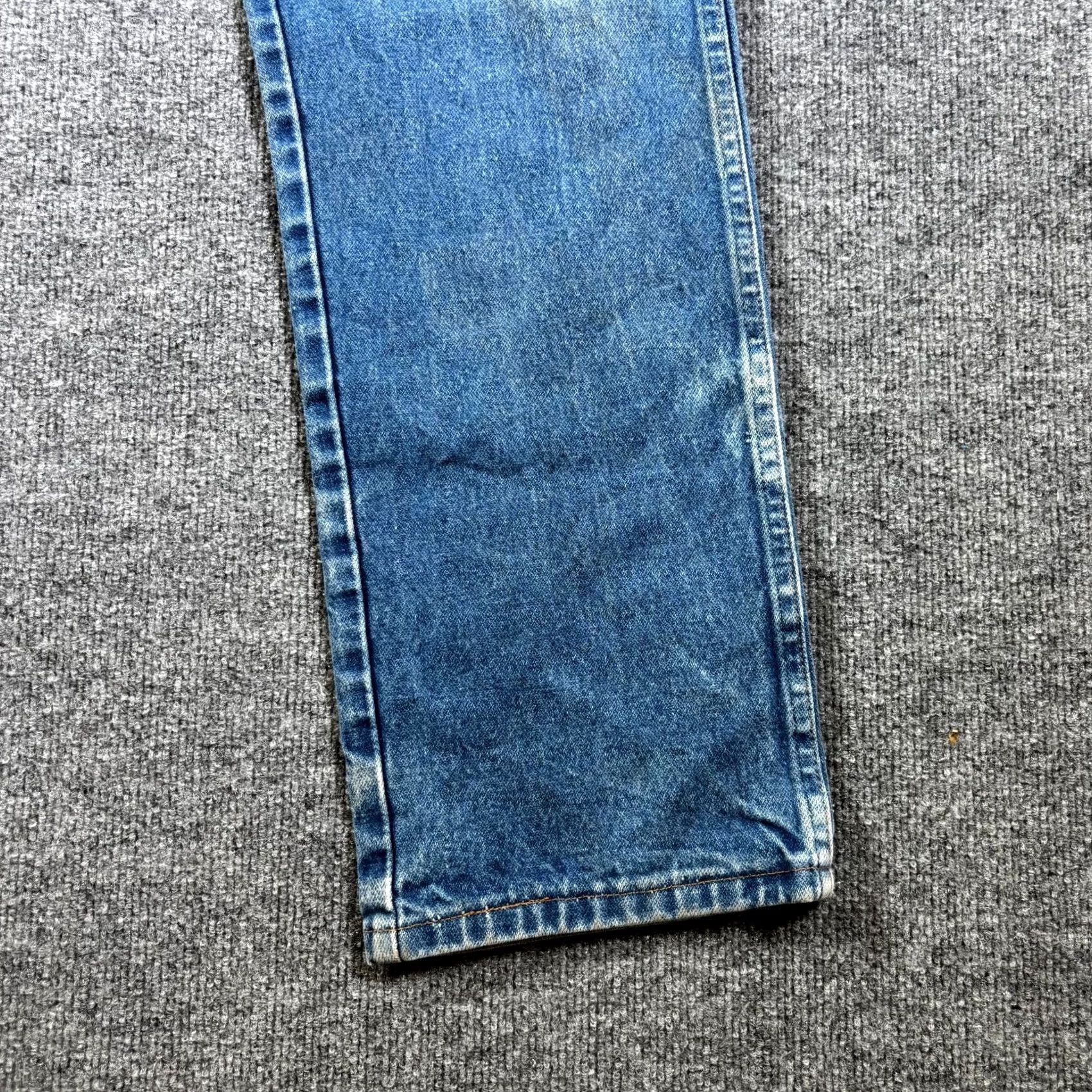 Wrangler Wrangler Cowboy Cut Straight Jeans Men’s 35x32 Blue Denim Cotton Faded Workwear Size US 35 - 6 Thumbnail