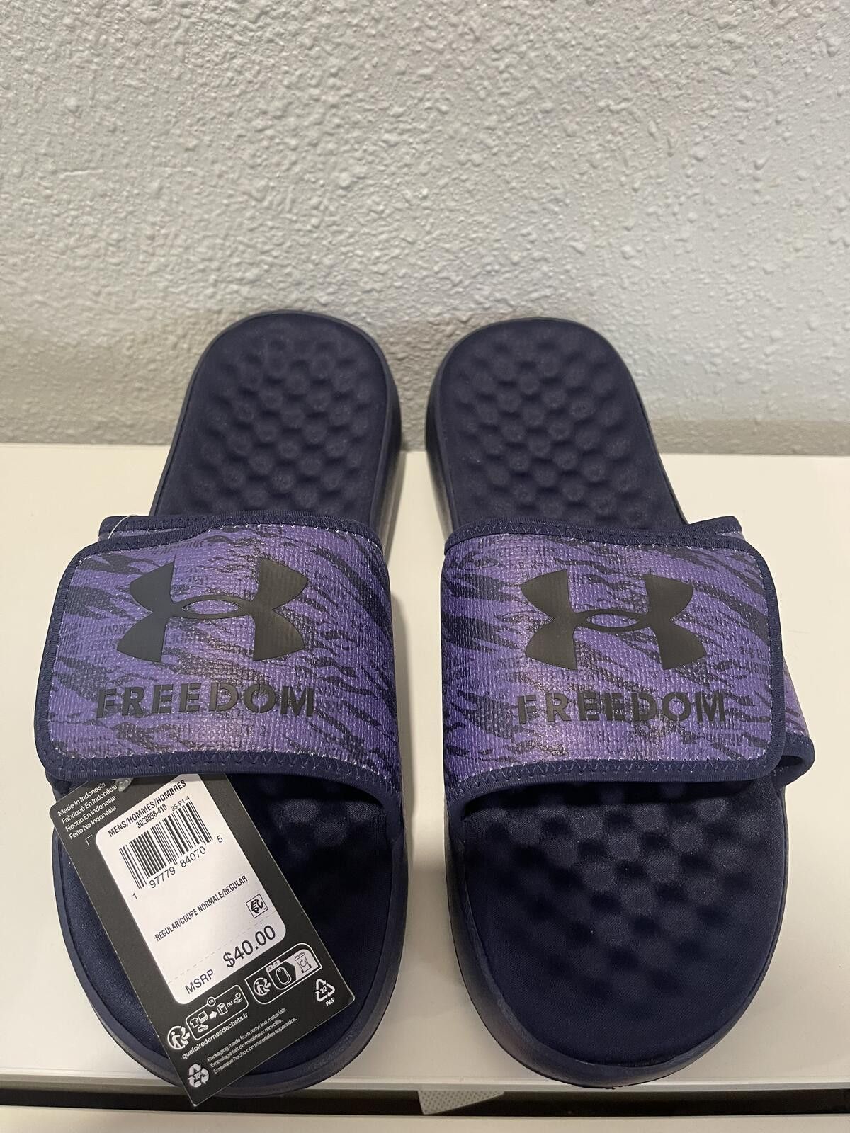 Under Armour Under Armour Ignite Pro 8 Freedom Purple Slide Sandals Size US 11 / EU 44 - 1 Thumbnail