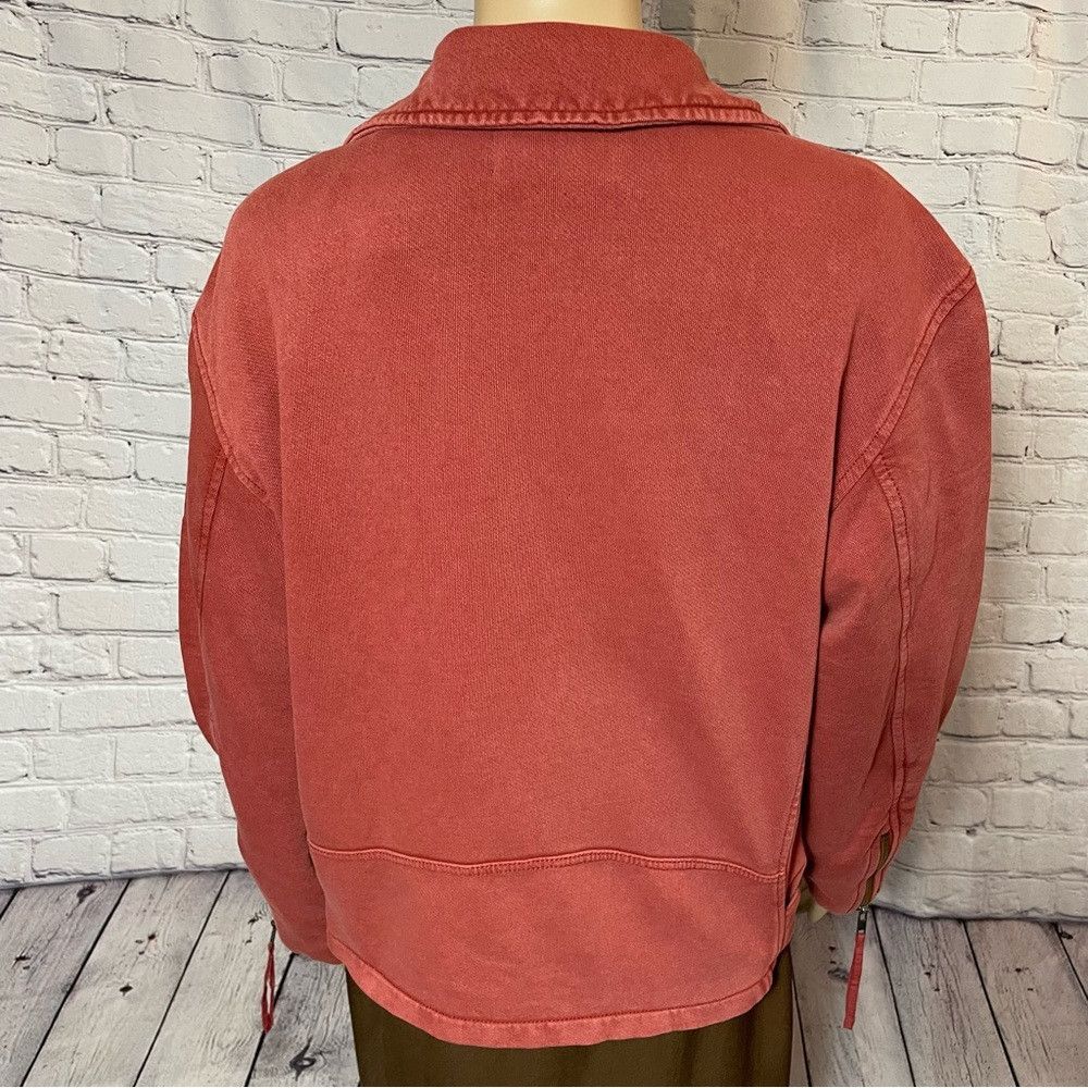 Free People New Free People Rebel Knit Oversized Moto Spiced Brandy Jac Size XS / US 0-2 / IT 36-38 - 4 Thumbnail