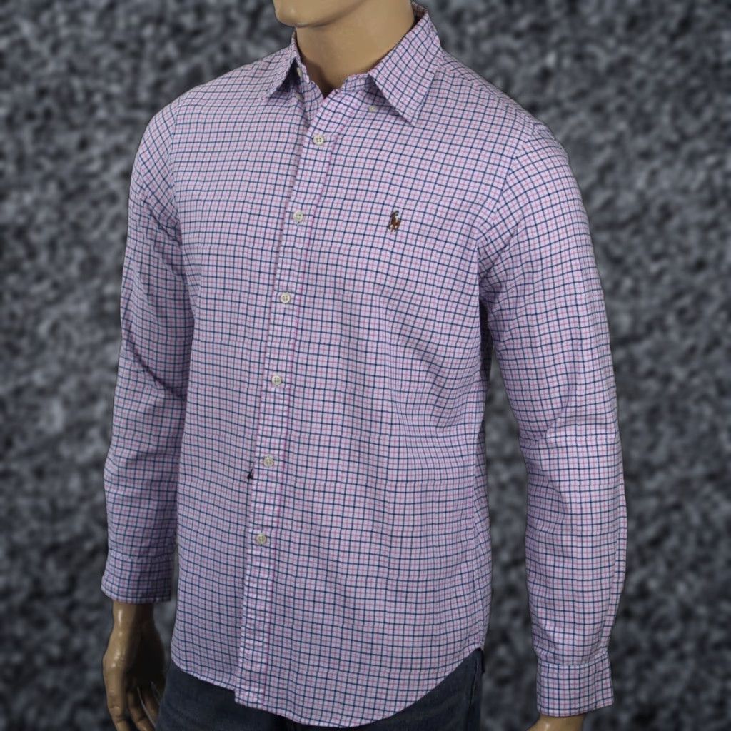 Ralph Lauren Ralph Lauren Dress Shirt Multi Color Plaid Classic NY Pony NWT Blue Pink Cream Button-Down Shirt Mens M Size 40R - 1 Preview