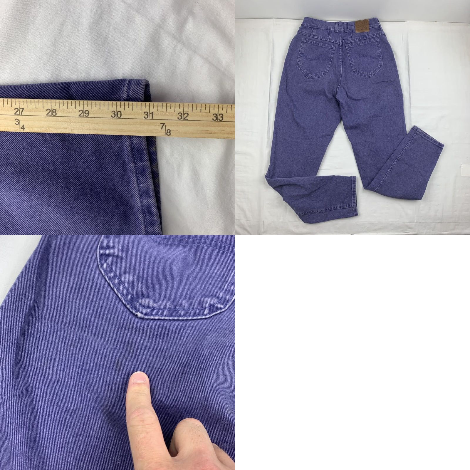 Lee VINTAGE Lee Jeans Womens 8 Medium Blue Straight Leg Pants 90s Faded USA Size 30" / US 8 / IT 44 - 8 Thumbnail