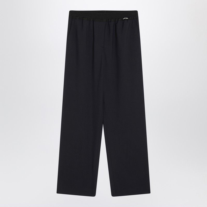 Miu Miu Miu Miu Blue Wool Pants Size 28" / US 6 / IT 42 - 1 Thumbnail