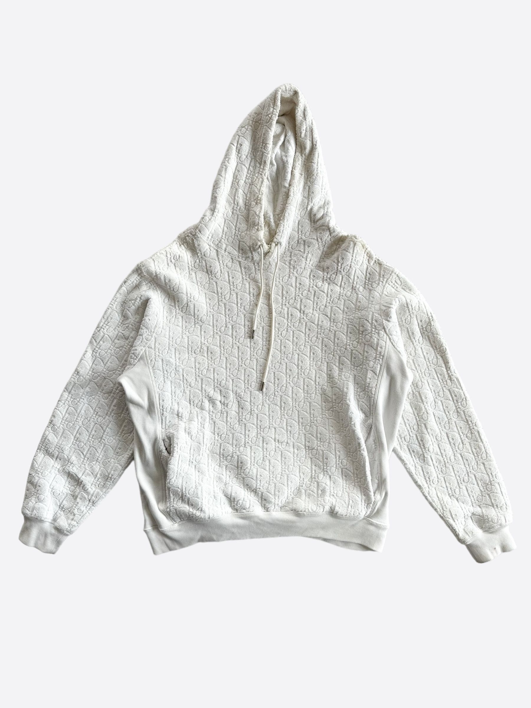 Dior Dior White Oblique Towel Hoodie Size US XL / EU 56 / 4 - 1 Thumbnail