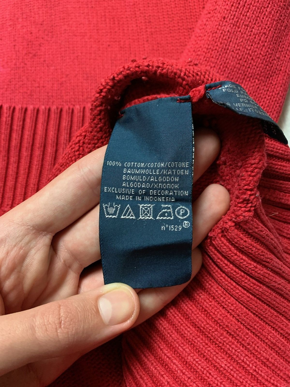 Polo Ralph Lauren × Vintage Vintage Polo Ralph Lauren sweater red knitted size L logo Size US L / EU 52-54 / 3 - 10 Thumbnail