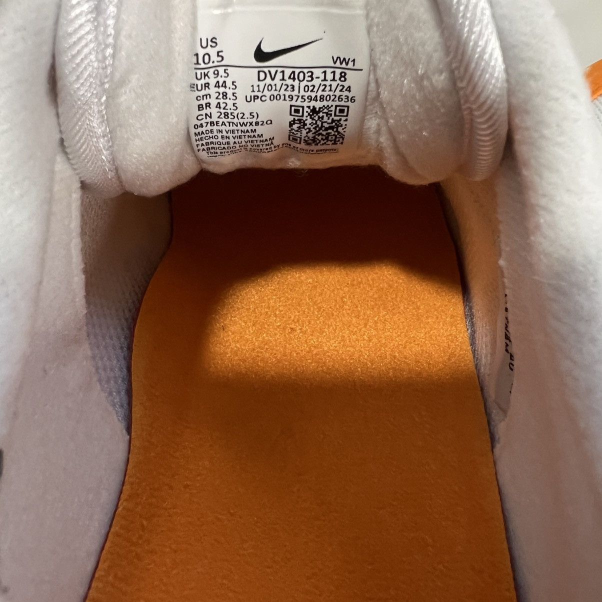 Nike Nike Air Max 1 '86 OG G Spikeless Golf Shoes Orange 10.5 Size US 10.5 / EU 43-44 - 7 Thumbnail