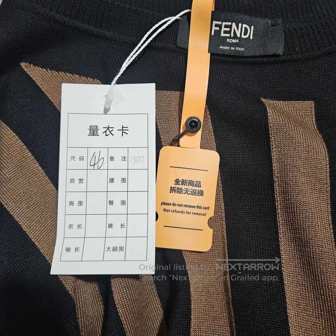 Fendi fendi wool sweater with stripes size 46. Size US M / EU 48-50 / 2 - 3 Thumbnail