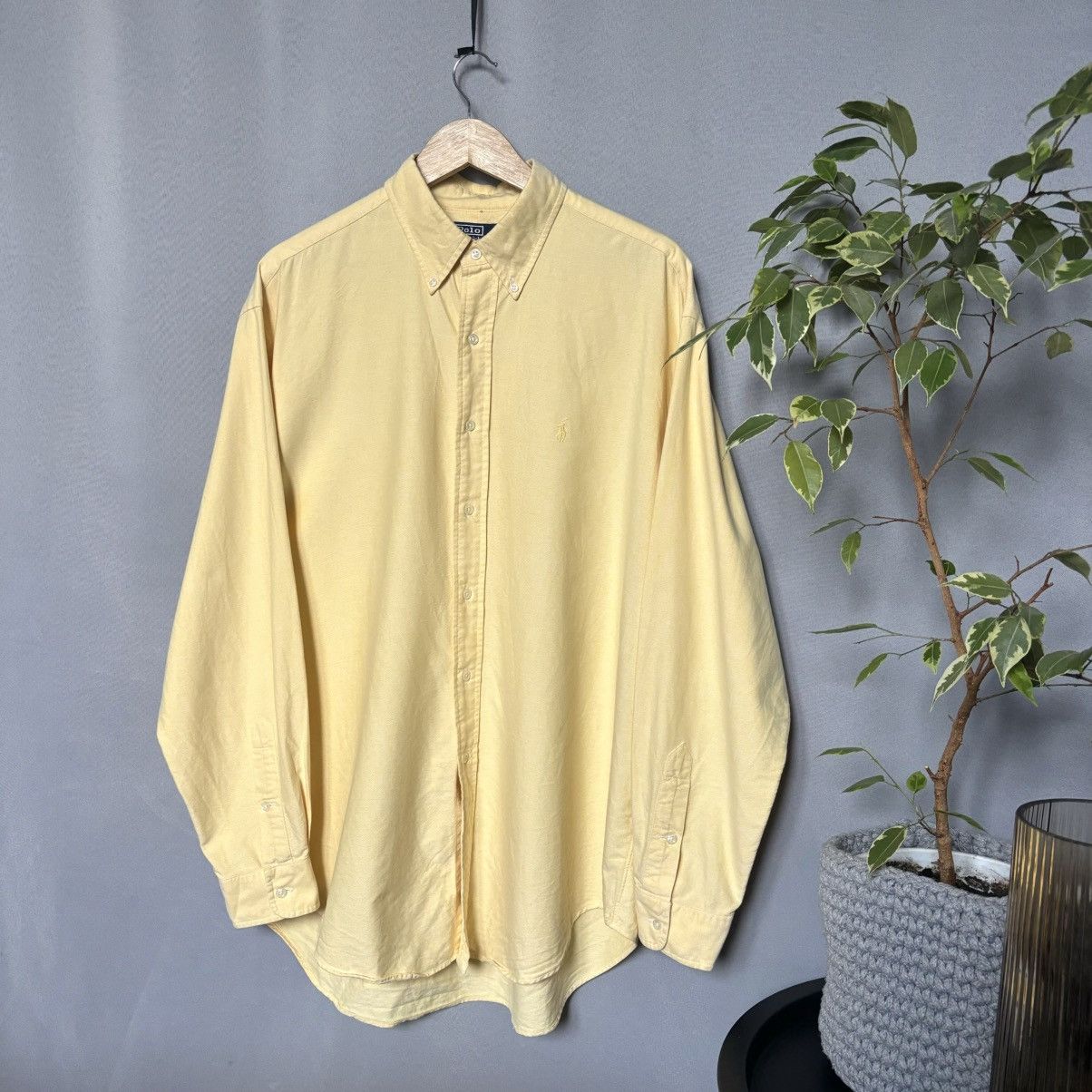 Polo Ralph Lauren Polo Ralph Lauren shirt Blake cotton yellow large vintage Size US L / EU 52-54 / 3 - 1 Thumbnail