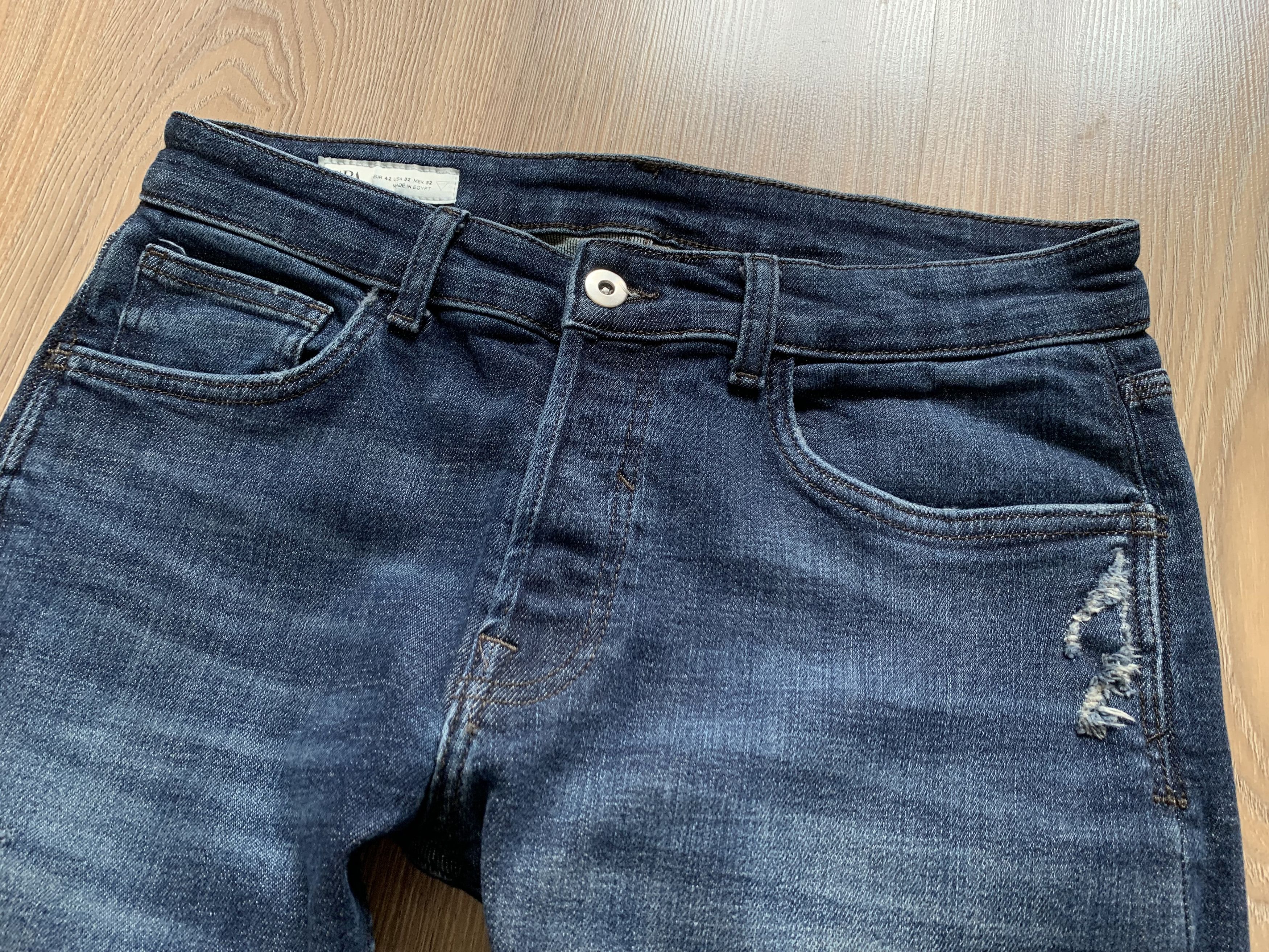 Zara Zara Light Blue Distressed Jeans Size US 32 / EU 48 - 5 Thumbnail